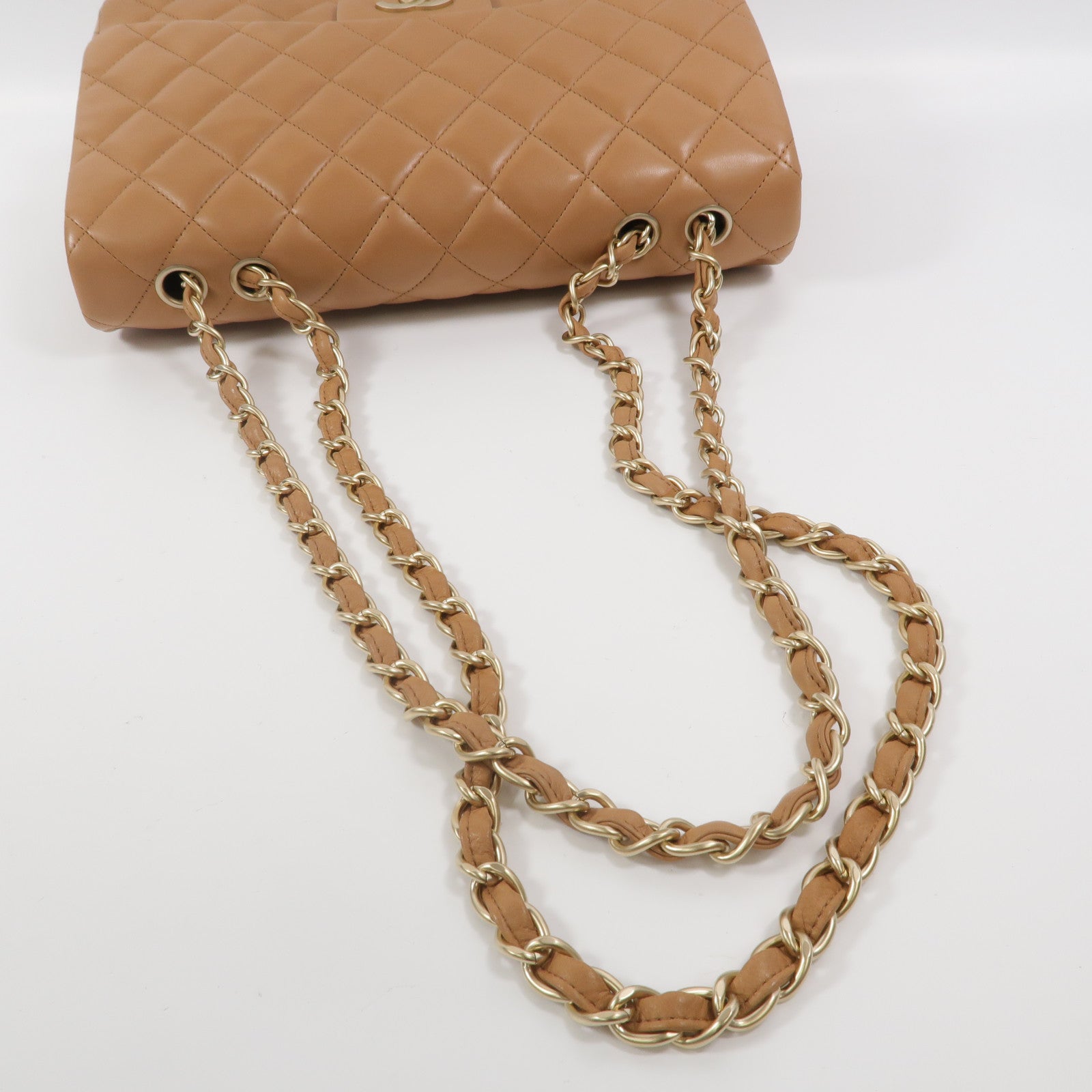 CHANEL 羊皮皮革Classic Jumbo鏈帶肩背袋