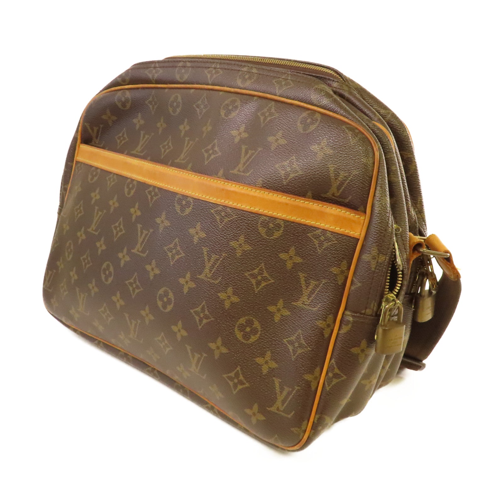 LOUIS VUITTON 【激減優惠】Monogram Reporter GM Shoulder Bag肩背袋啡色
