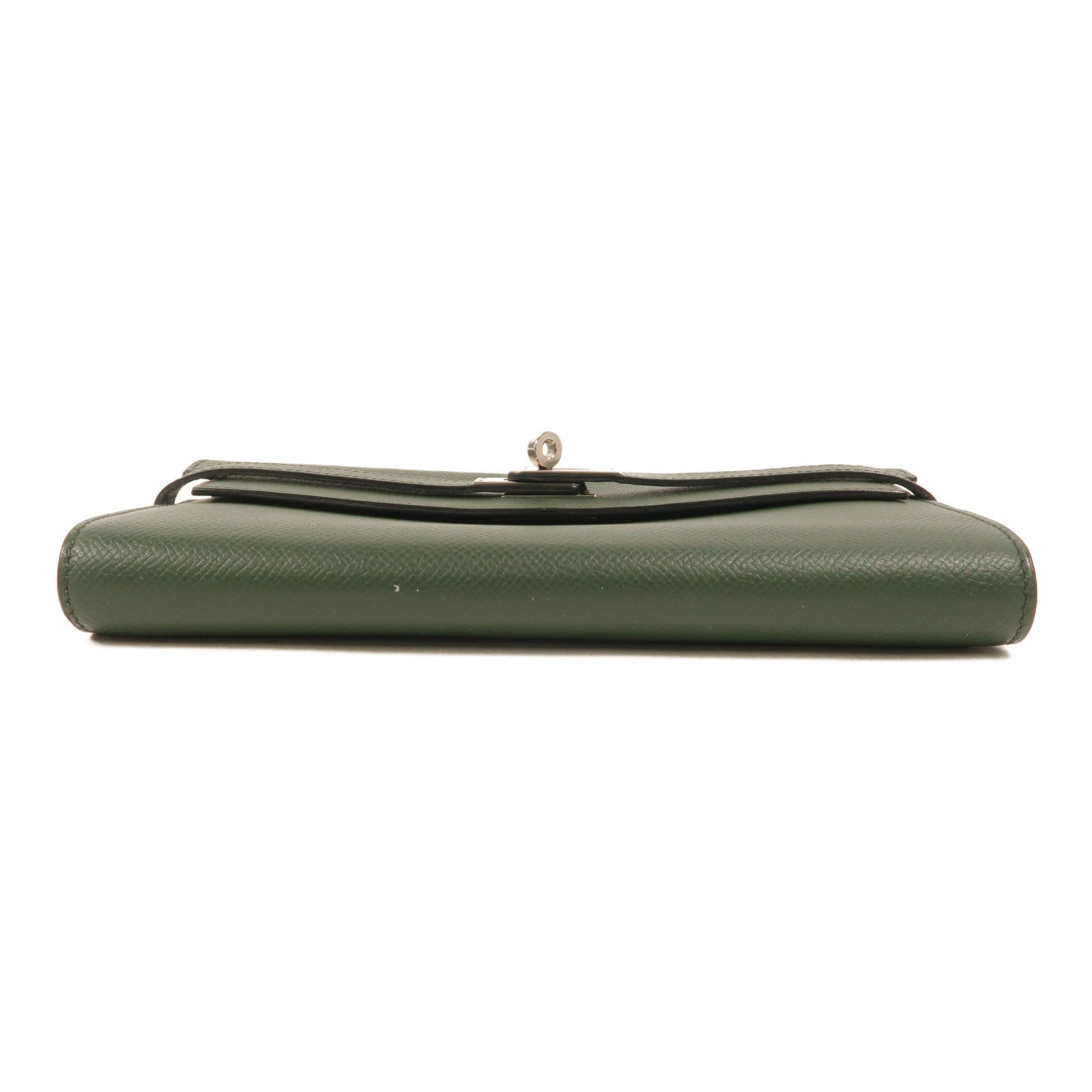 HERMES Epsom皮革Kelly Wallet長錢包Vert Anglais