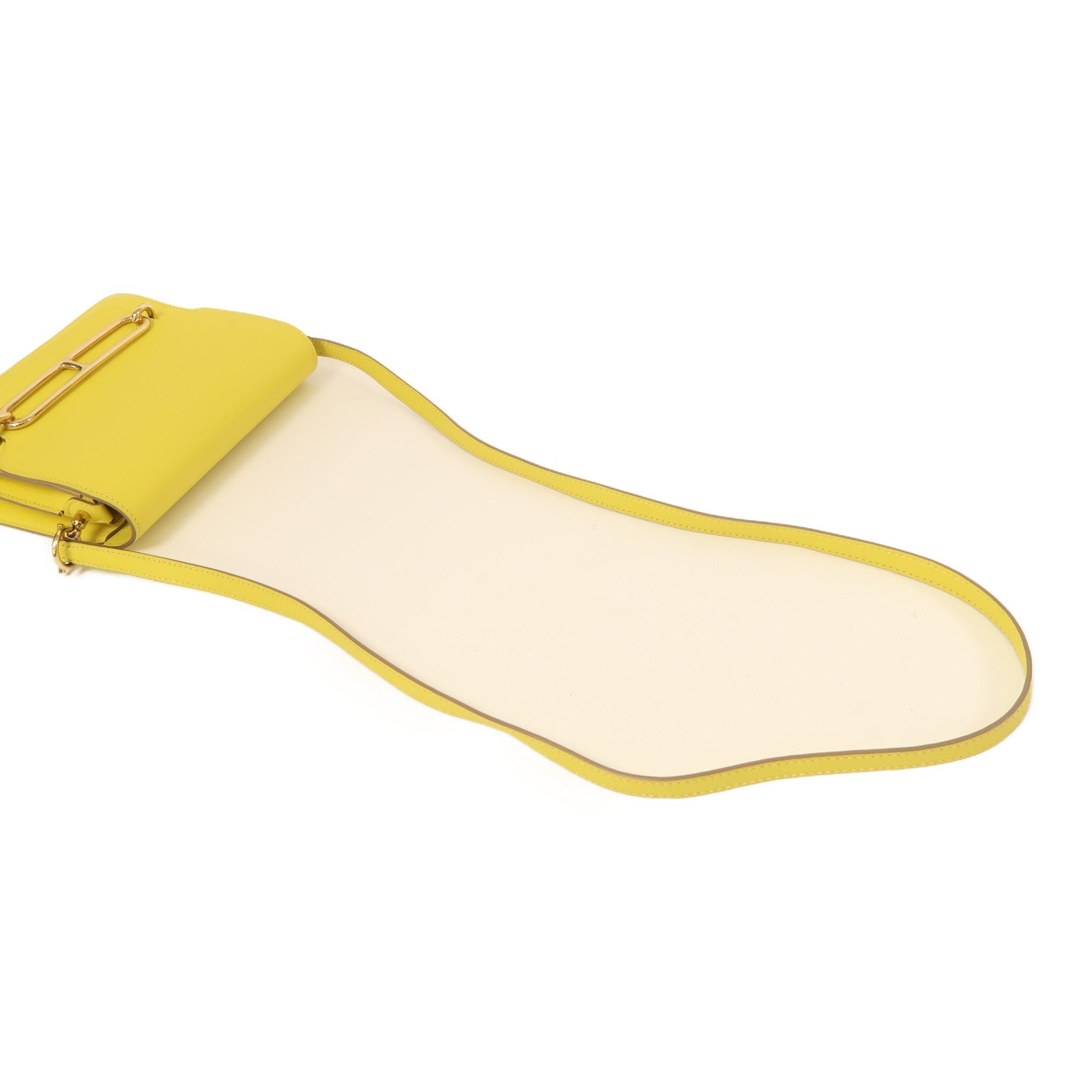 HERMES Evercolor皮革Roulis Mini金扣肩背袋Lime