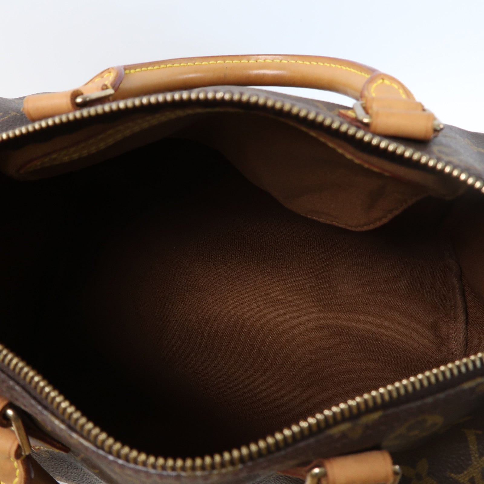 LOUIS VUITTON Monogram Speedy 30金扣手挽袋啡色