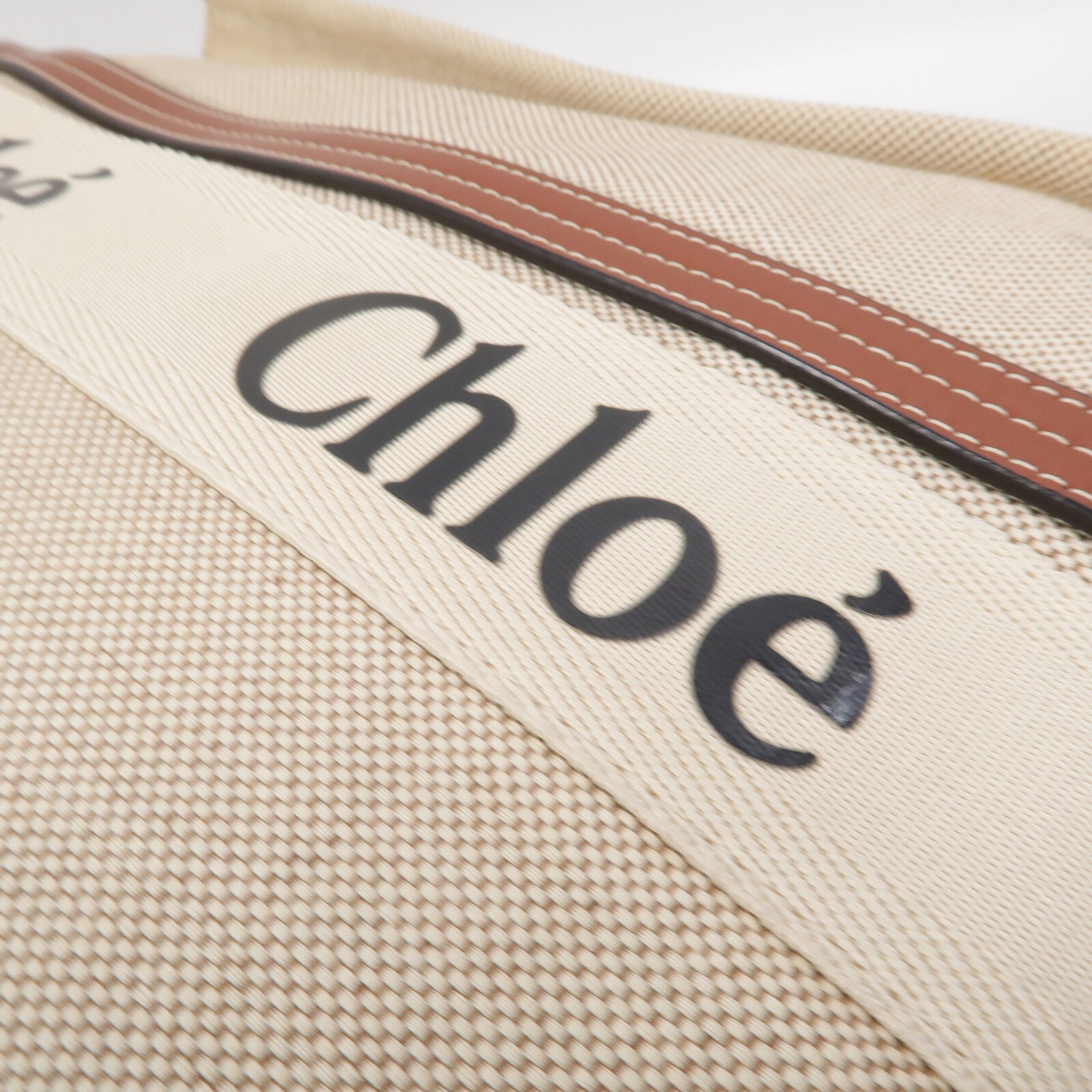 Chloe 帆布Woody Large肩背袋