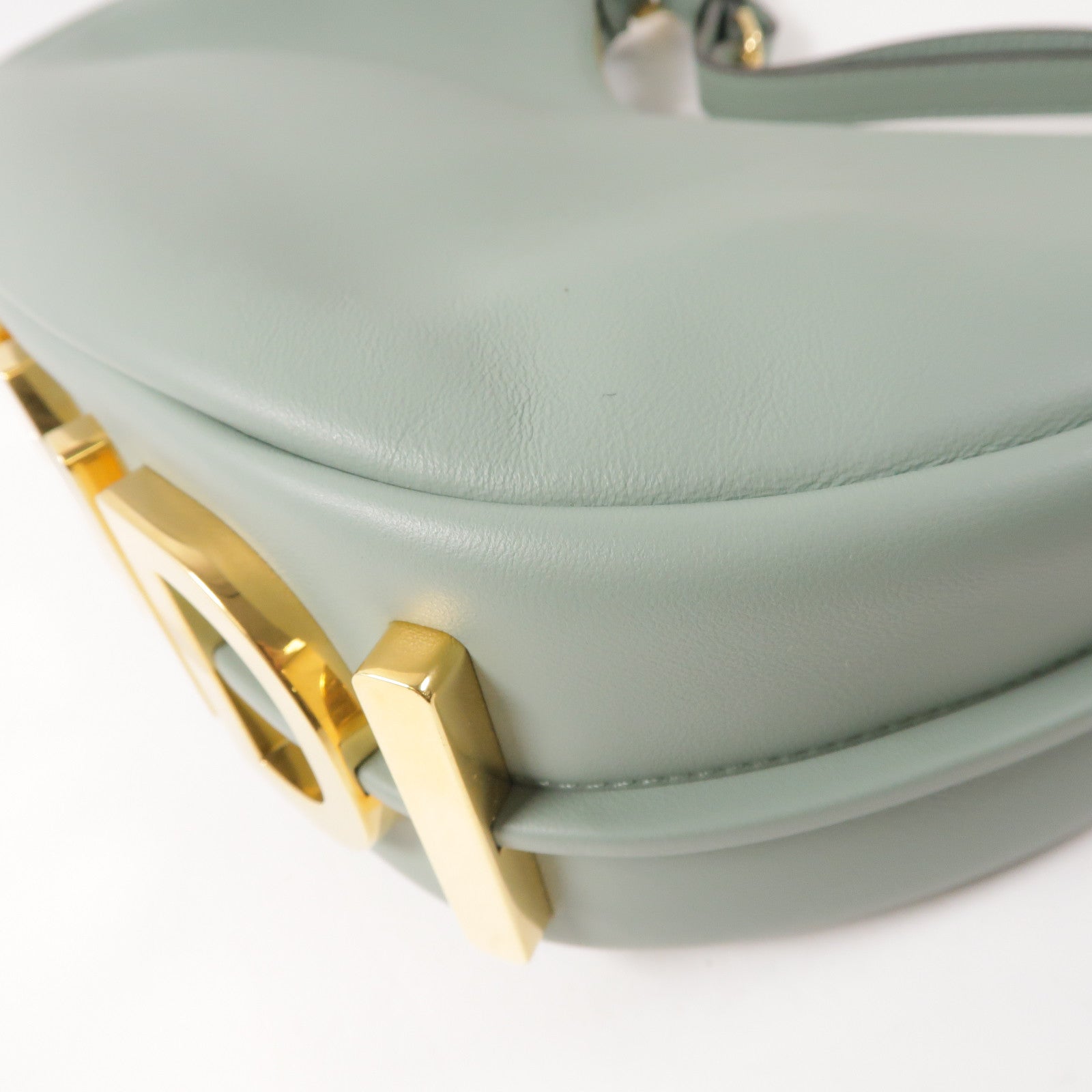 FENDI 牛皮皮革Shoulder Bag金扣肩背袋綠色