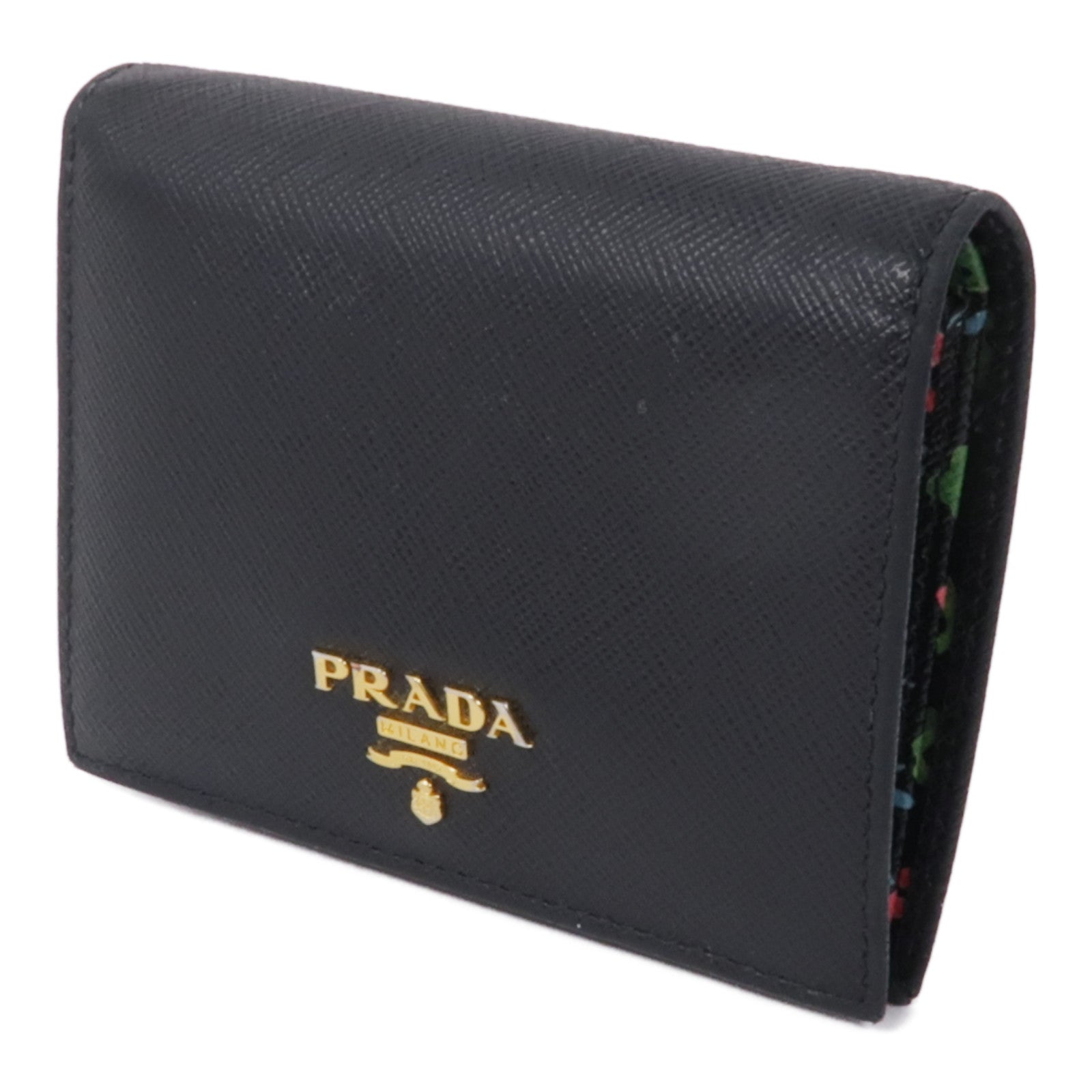 PRADA Saffiano皮革Wallet金扣錢包