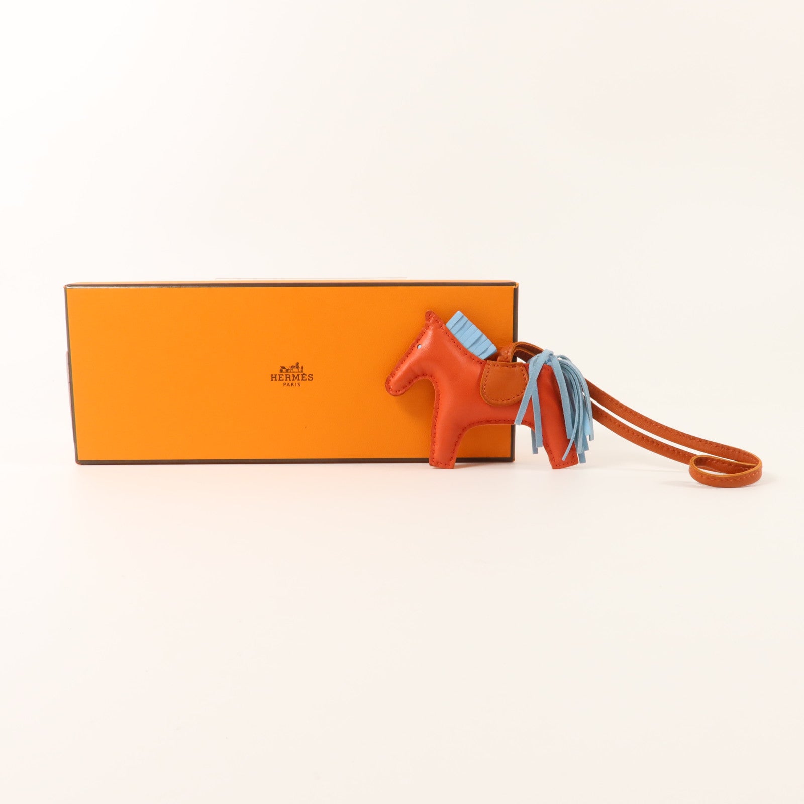 HERMES Milo皮革Rodeo PM掛飾Capucine/Celeste/Cornaline