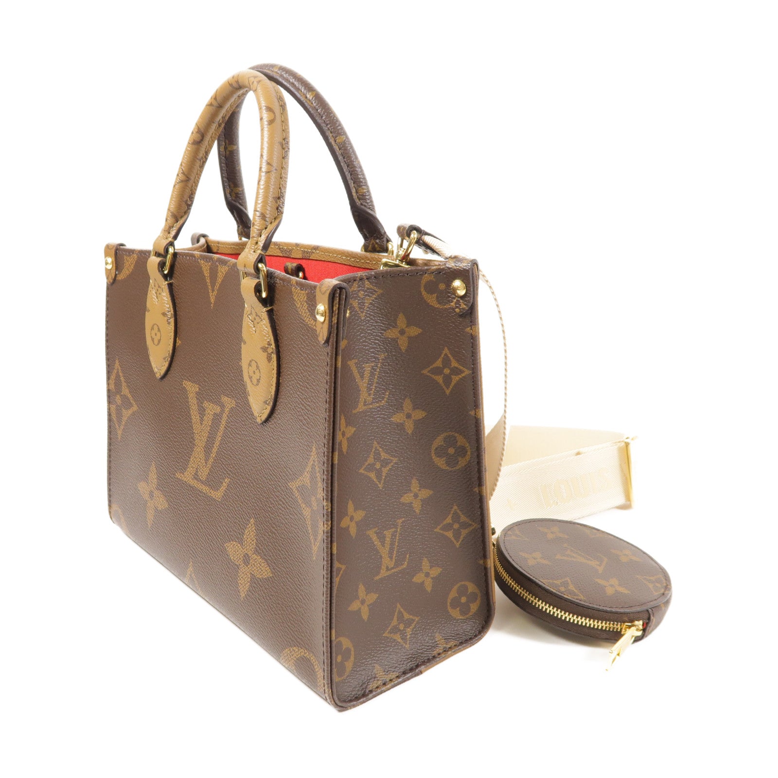 LOUIS VUITTON Monogram Giant OnTheGo PM金扣手挽肩背兩用袋