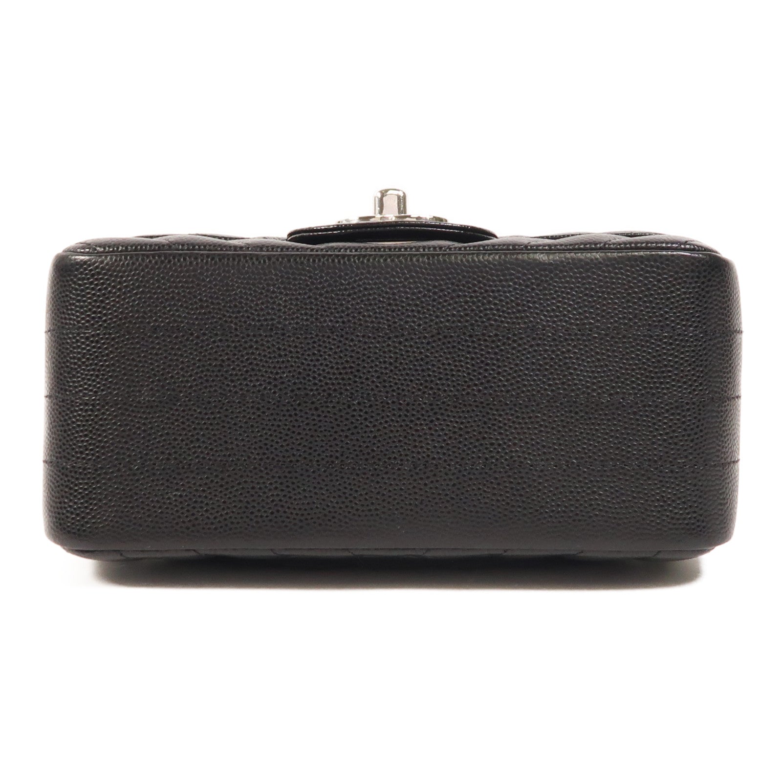 CHANEL 牛皮皮革Mini Classic 17銀扣鏈帶肩背袋