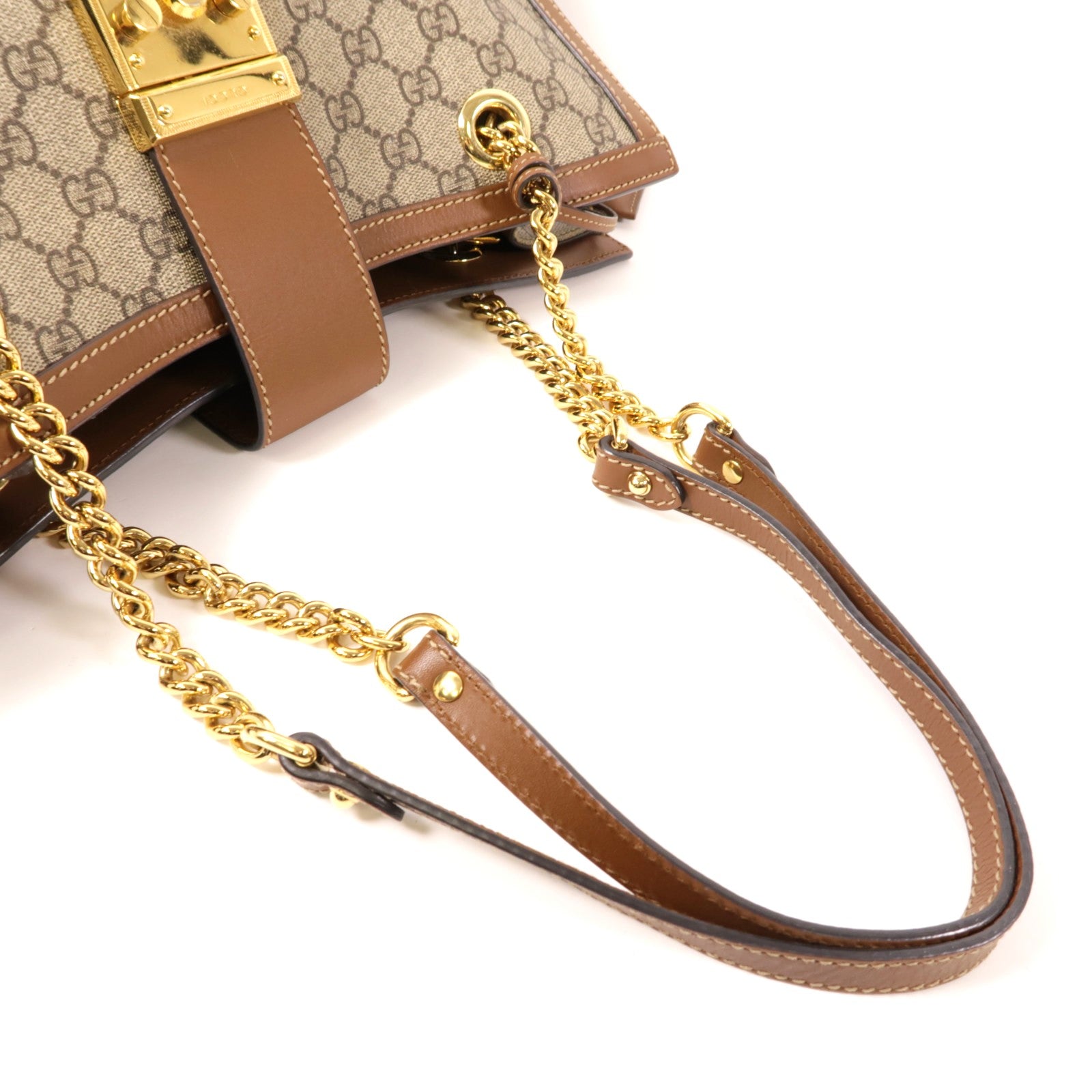 GUCCI 塗層帆布Padlock金扣肩背袋