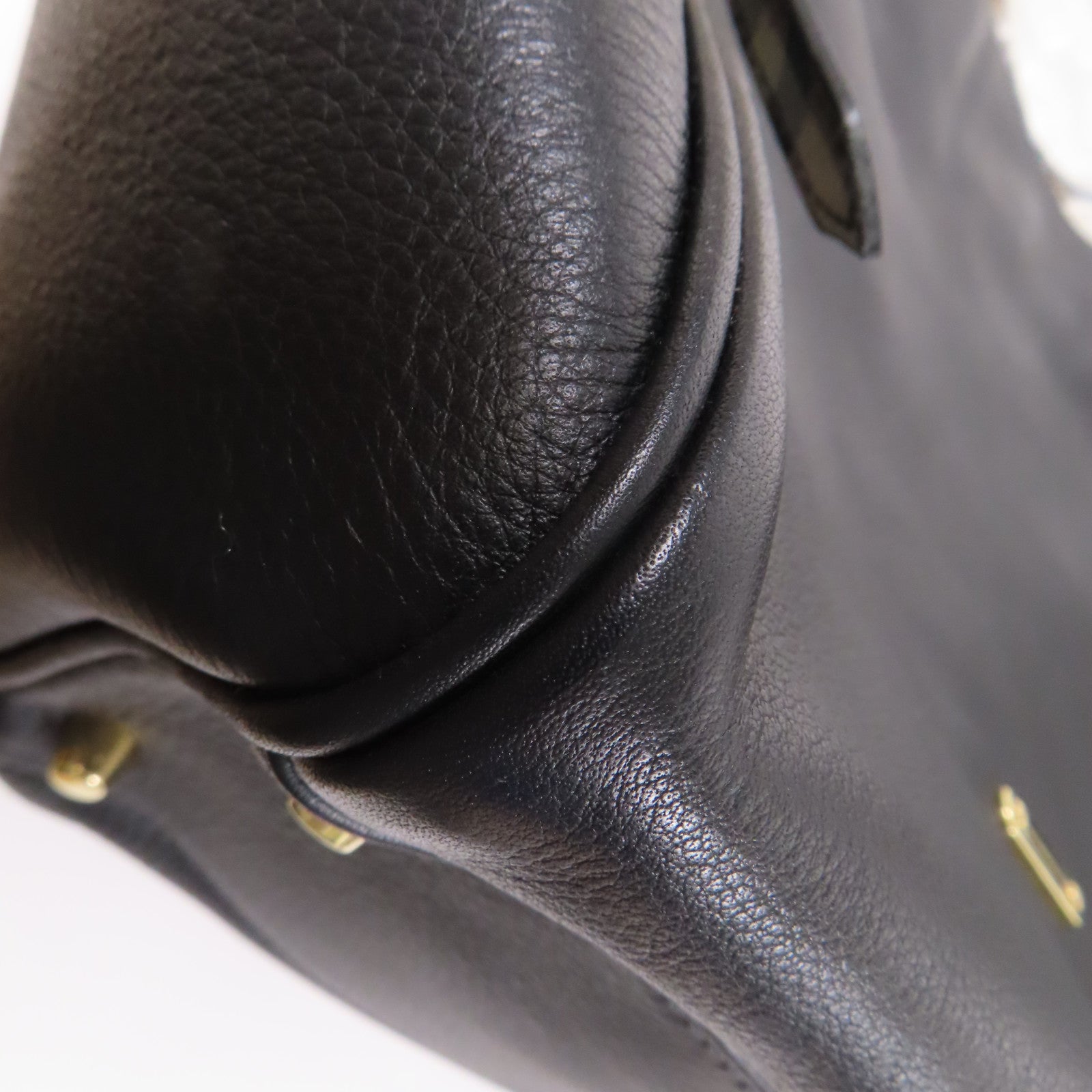 BURBERRY 牛皮皮革Small Canterbury Tote金扣肩背袋/手挽袋黑色