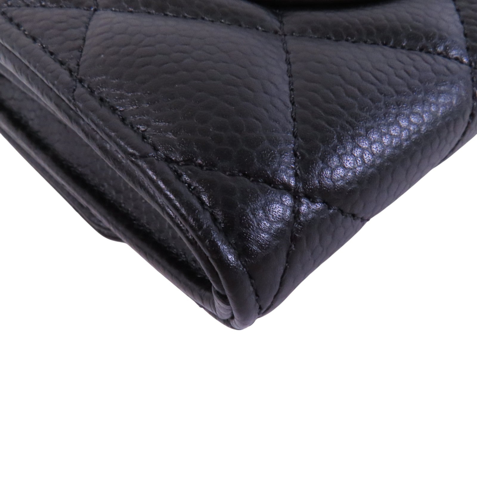 CHANEL 牛皮皮革Long Wallet金扣長錢包