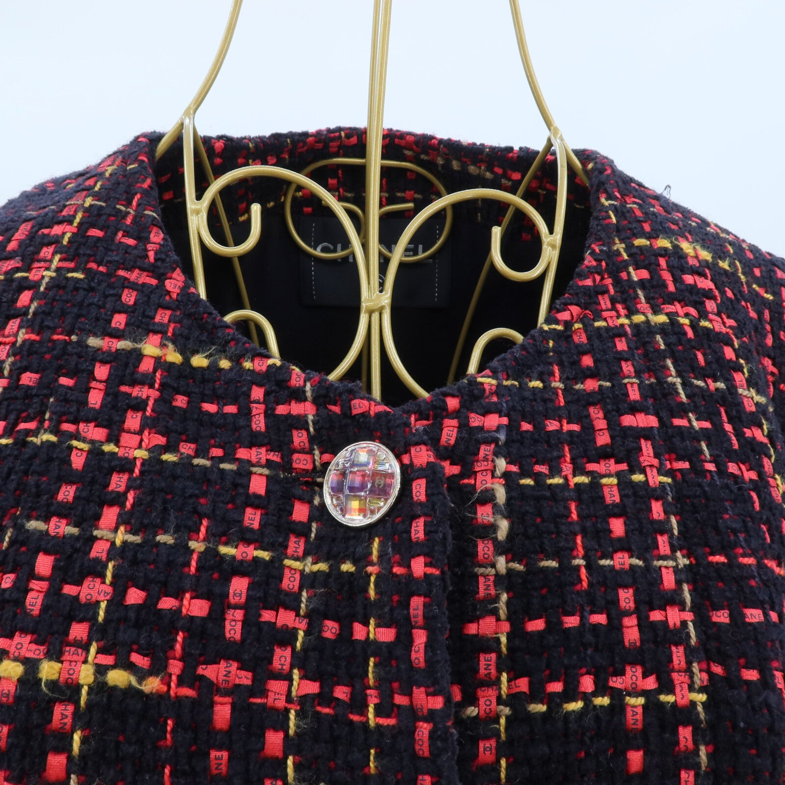 CHANEL Cotton/Wool/Cashmere Collarless Jacket外套