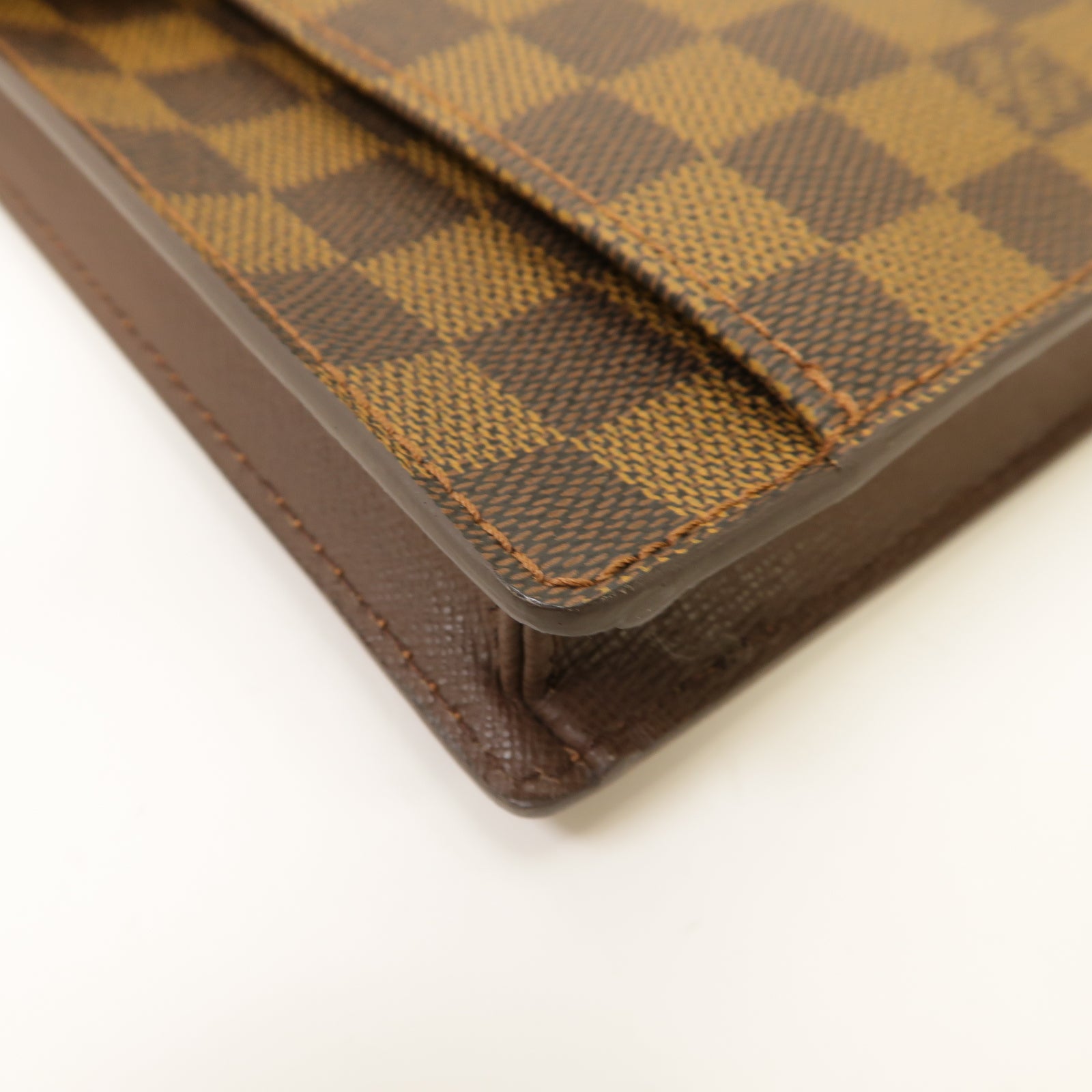 LOUIS VUITTON Damier Pimlico Shoulder Bag金扣肩背袋Ebene