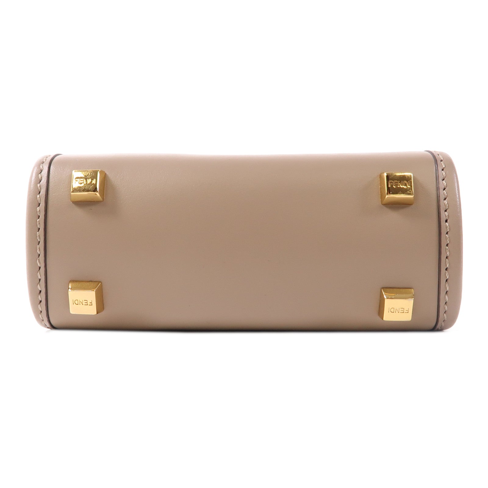 FENDI 牛皮皮革Mini Sunshine Shopper金扣手挽肩背兩用袋