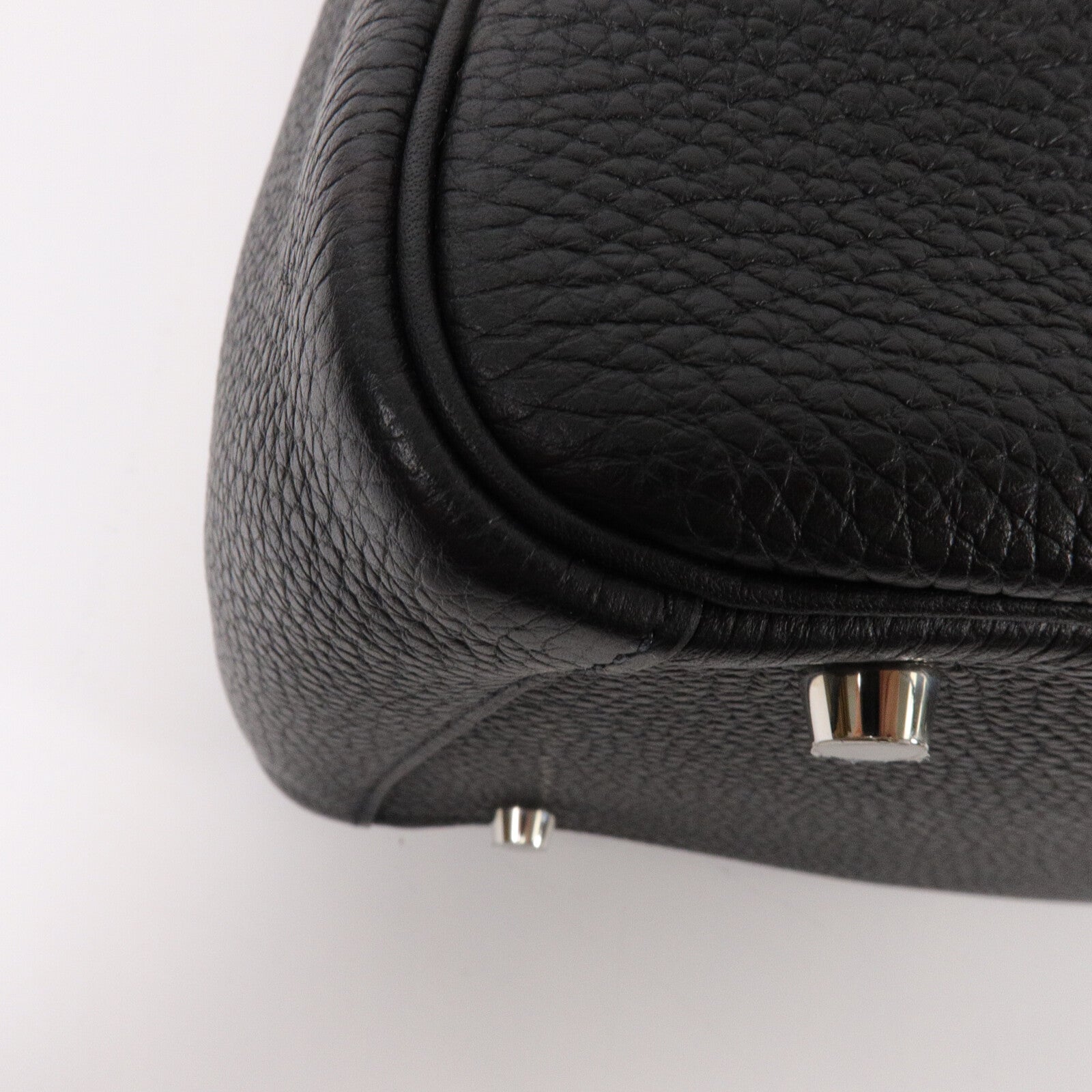 HERMES Clemence皮革Lindy 30手挽肩背兩用袋Noir