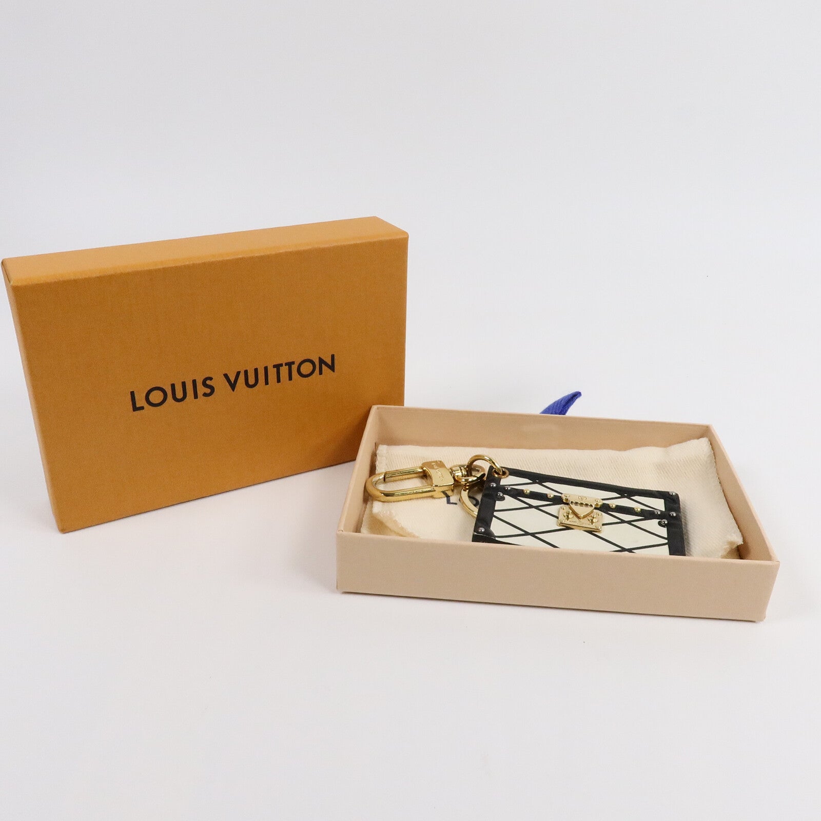 LOUIS VUITTON 牛皮皮革Trunk Petite Malle Key Charm掛飾