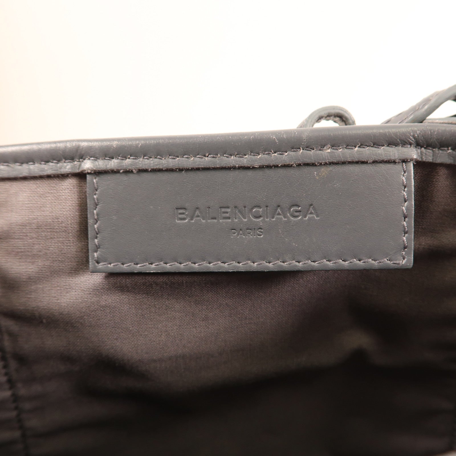 BALENCIAGA 帆布Cabas XS銀扣手挽肩背兩用袋