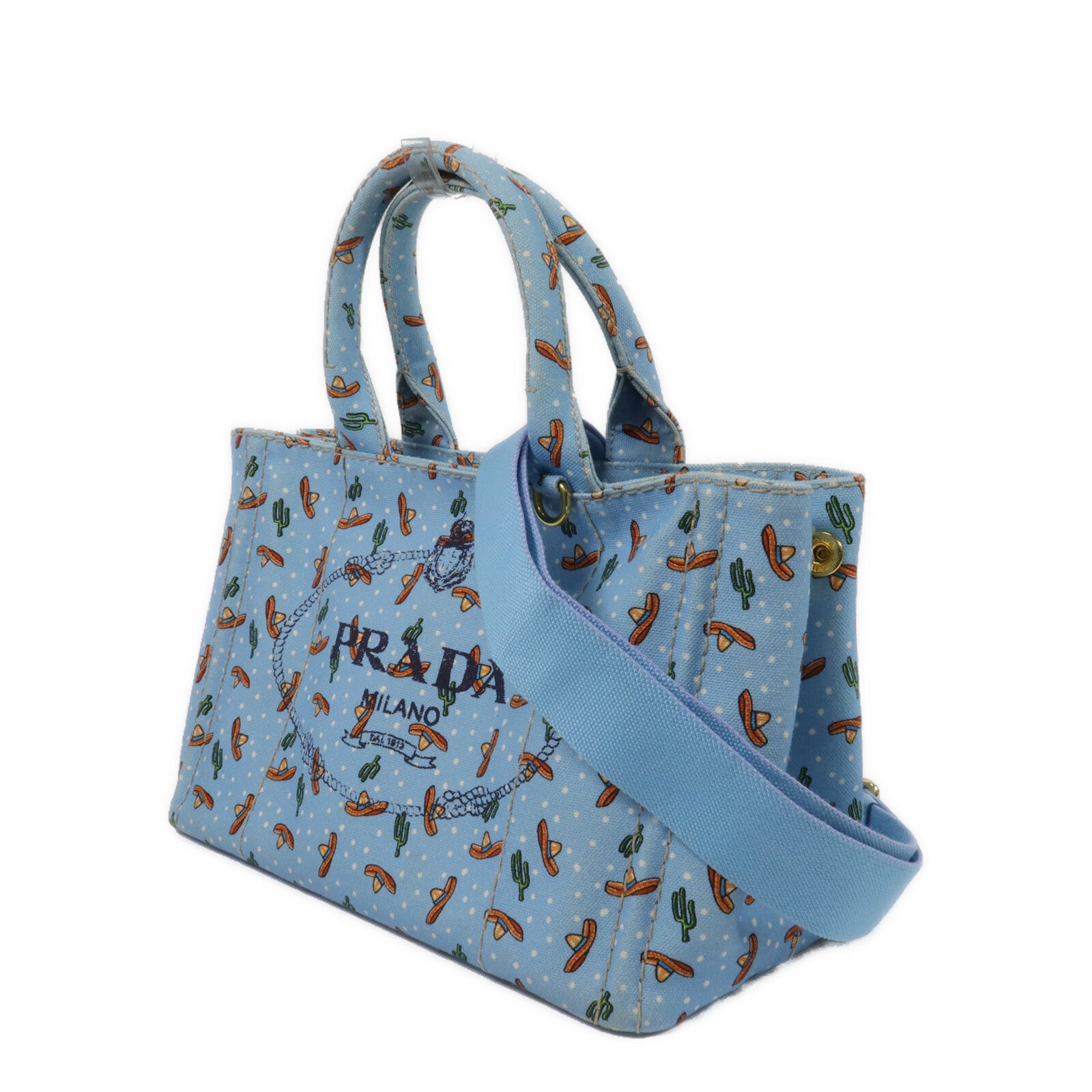PRADA 帆布Canapa手挽肩背兩用袋