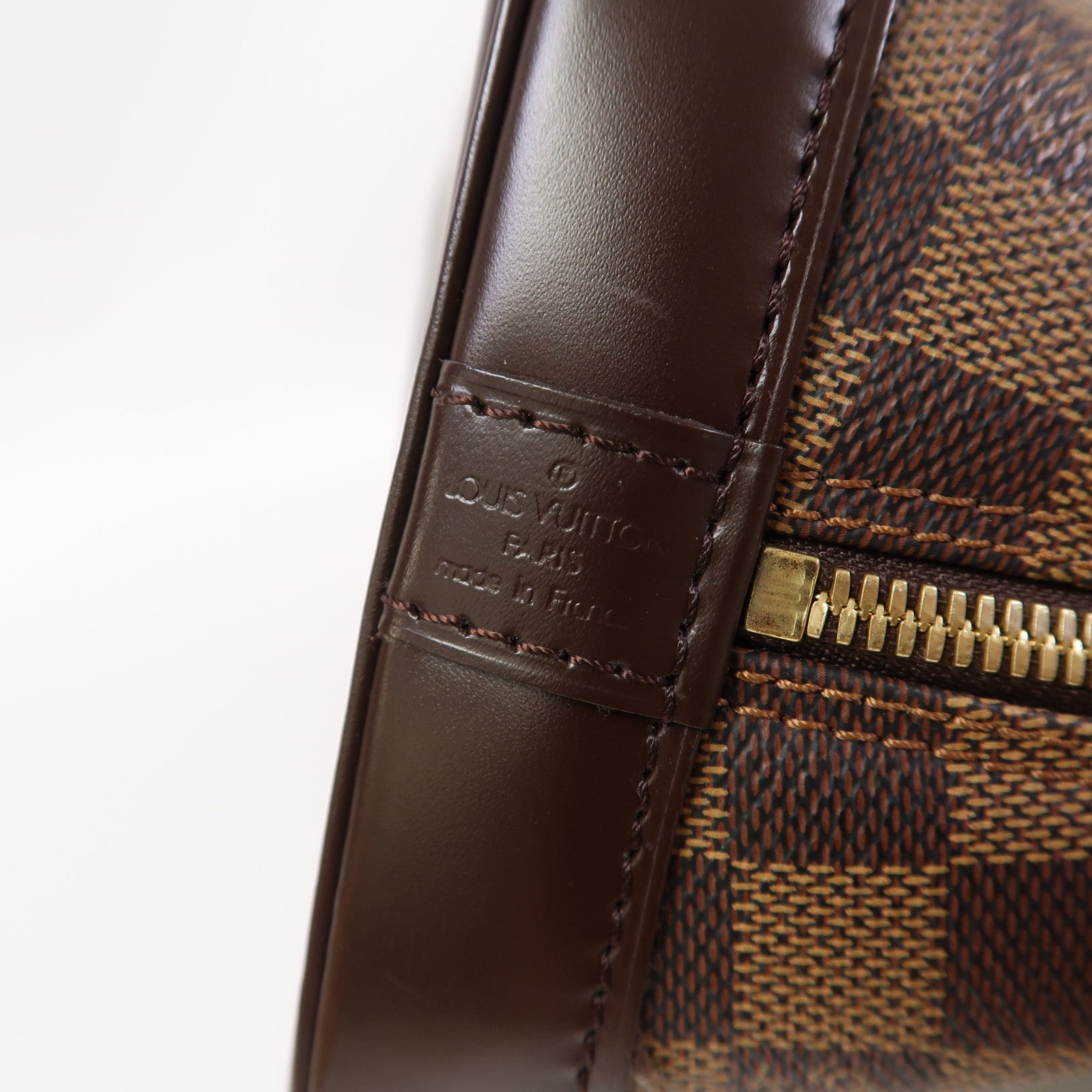 LOUIS VUITTON 【激減優惠】Damier Alma PM金扣手挽袋啡色