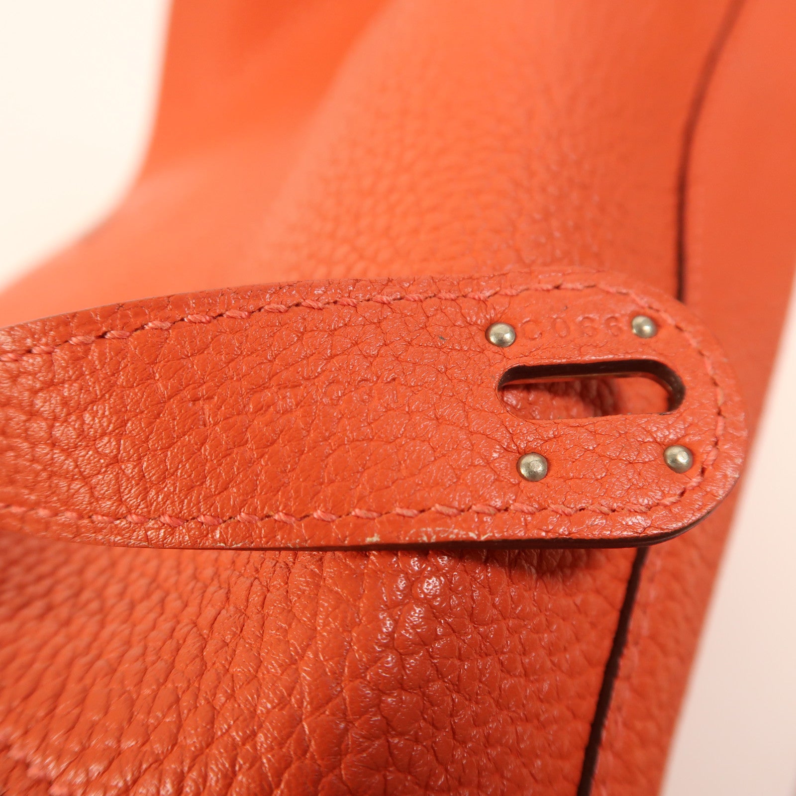 HERMES Clemence皮革Lindy 30銀扣手挽肩背兩用袋Rouge Pivoine