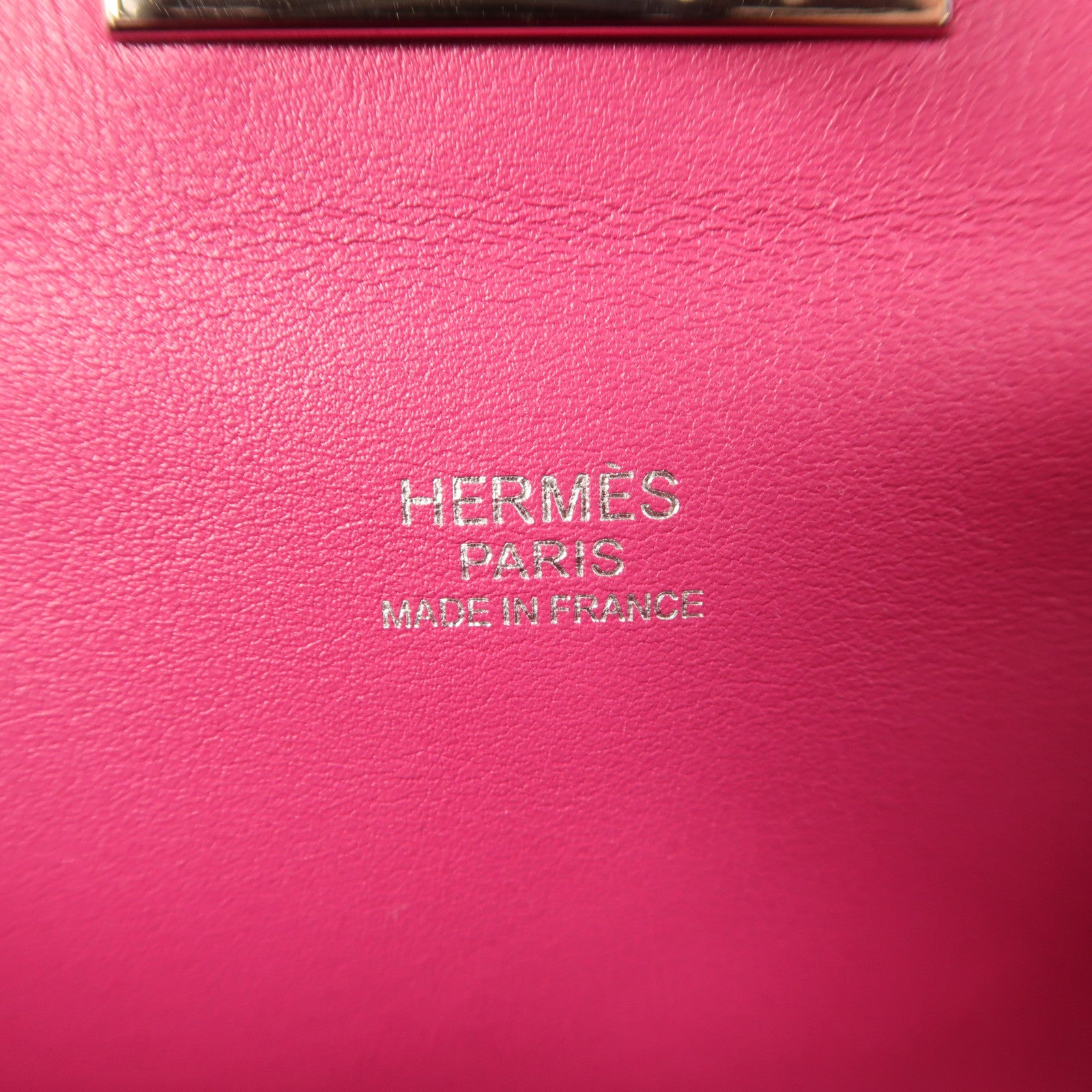 HERMES Evercolor皮革Toolbox 20銀扣手挽肩背兩用袋Bleu Indigo/Fuchsia