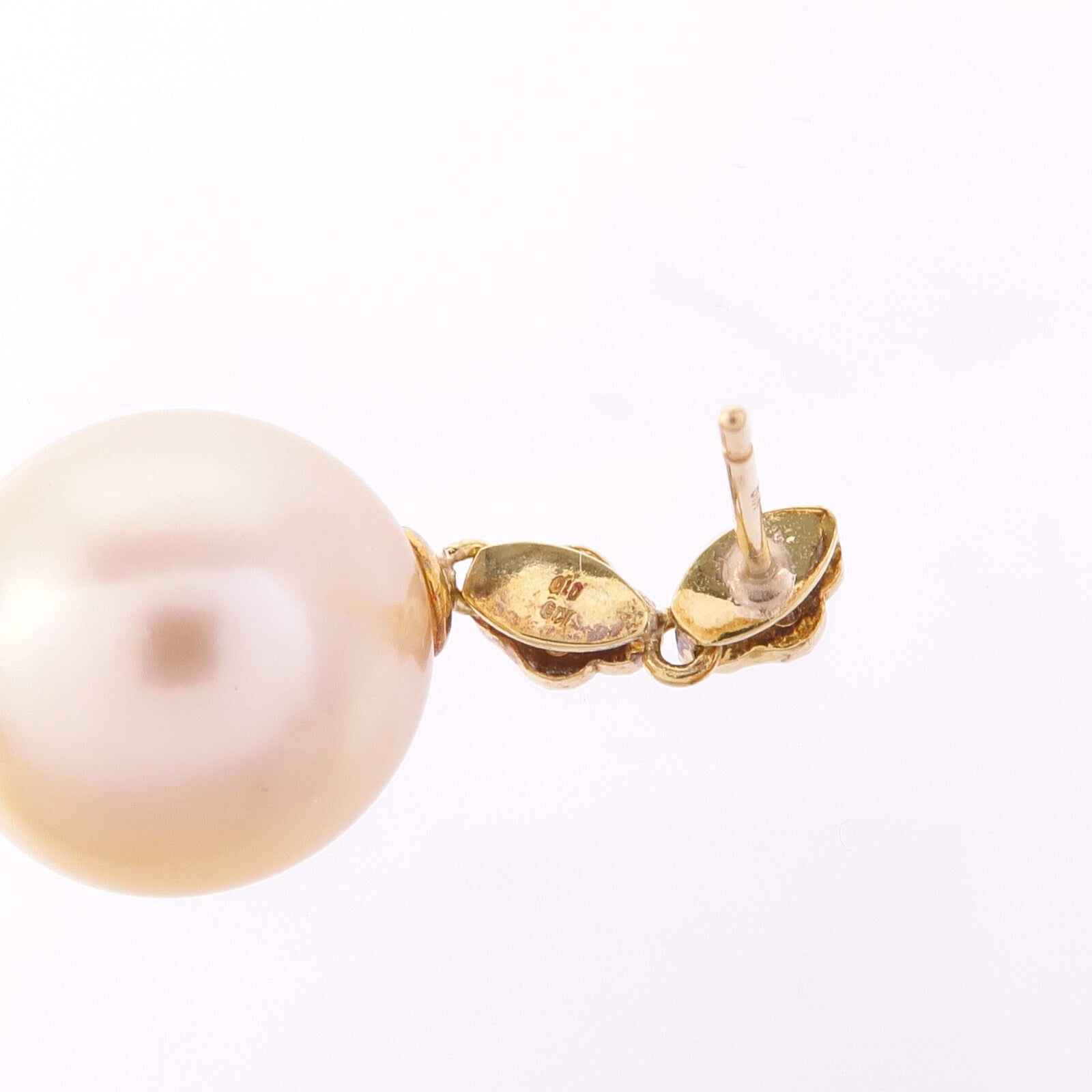 JEWELRY 18K黃金Pearl Diamond Earrings珍珠/鑽石耳環
