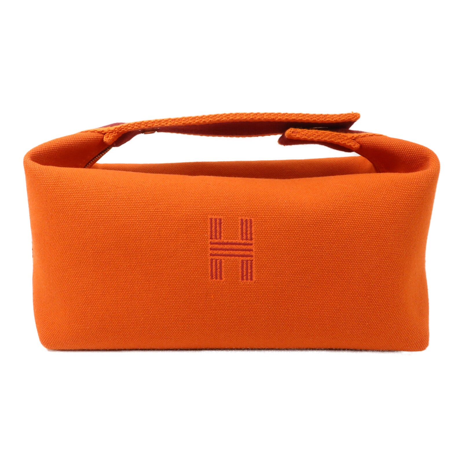 HERMES 帆布Bride A Brac PM手挽袋Orange