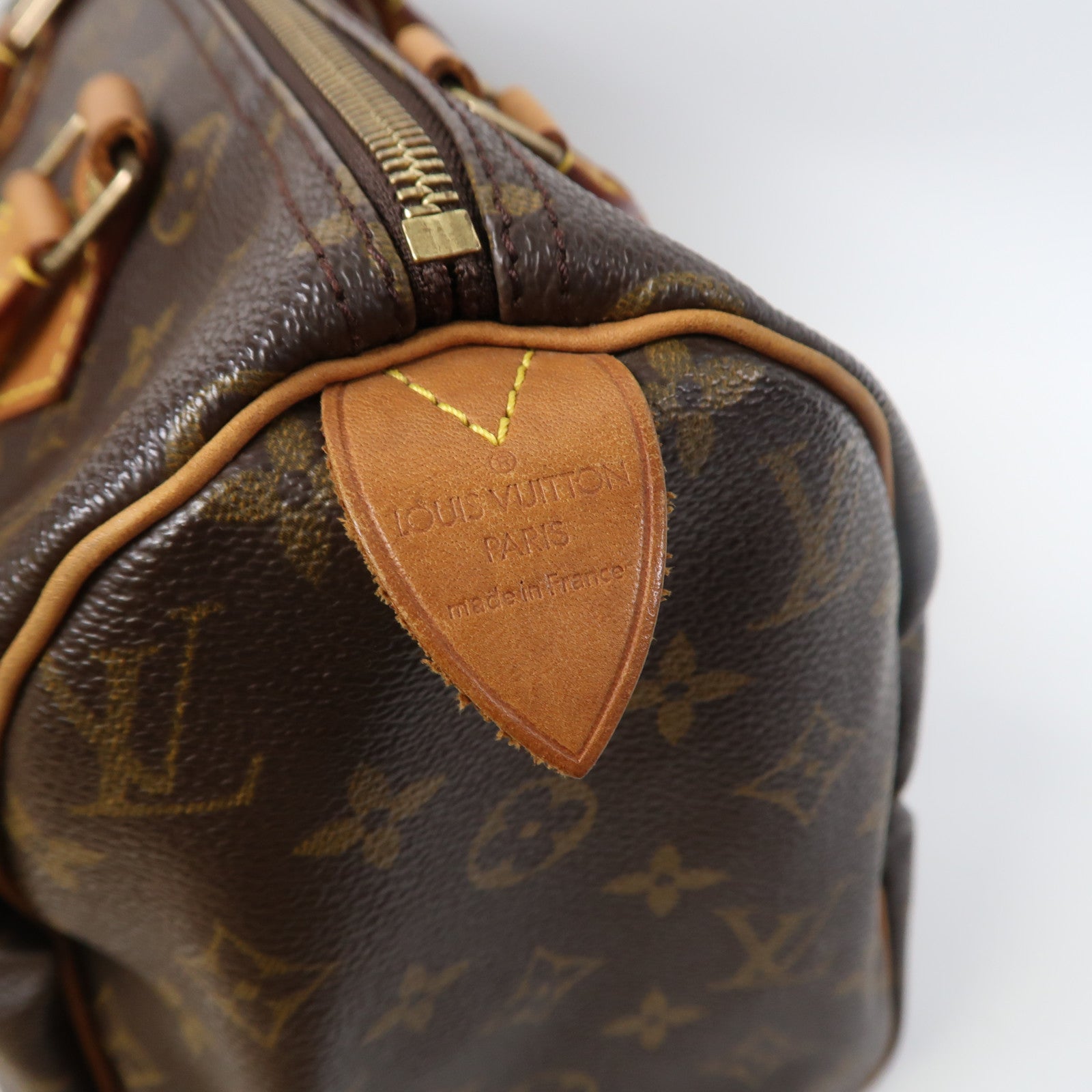 LOUIS VUITTON Monogram Speedy 30金扣手挽袋啡色