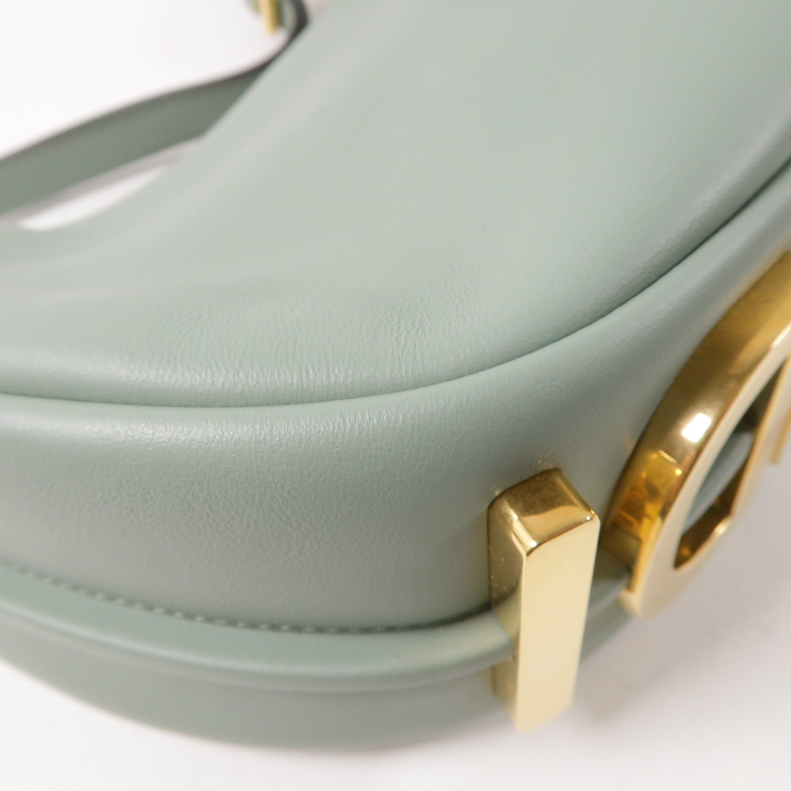 FENDI 牛皮皮革Shoulder Bag金扣肩背袋綠色