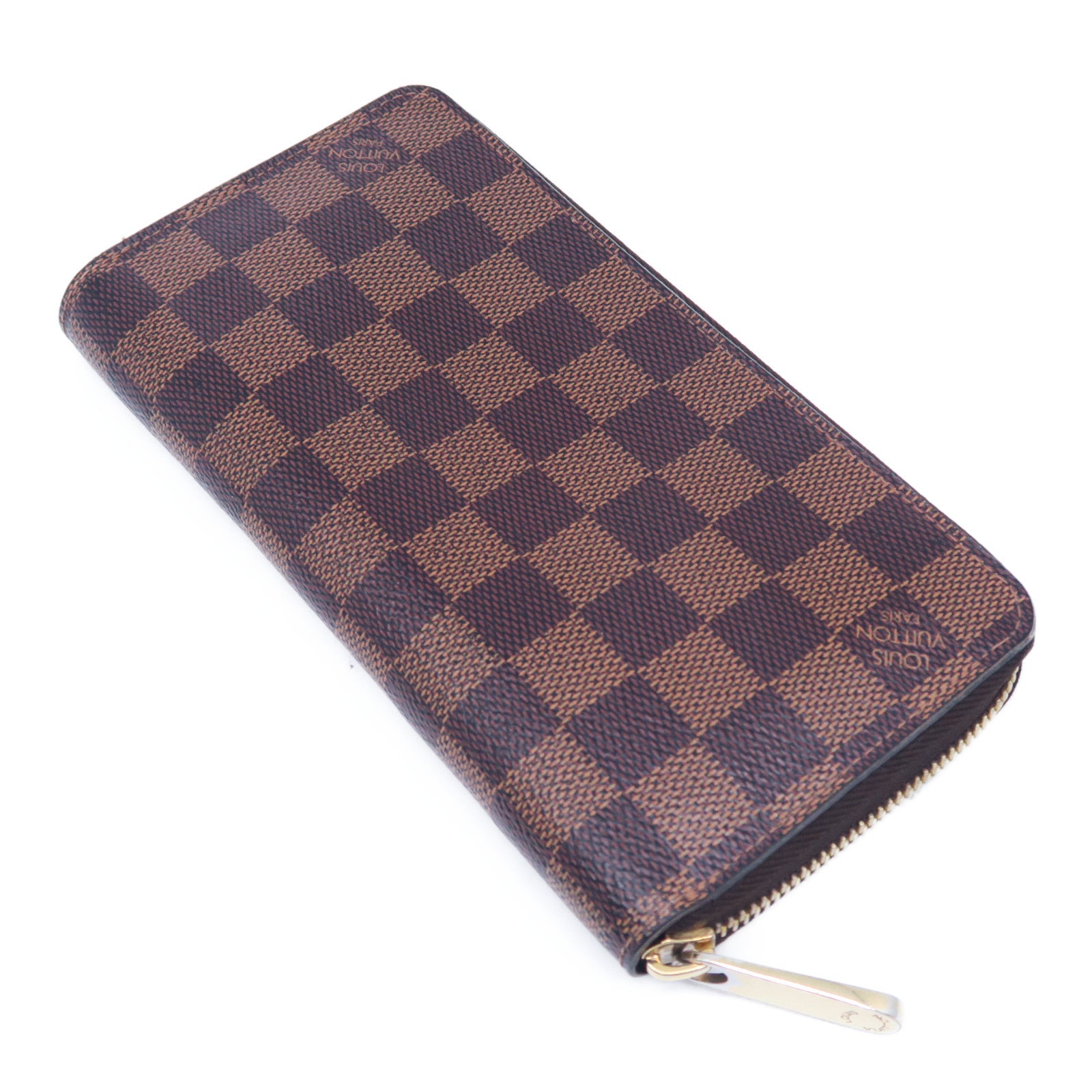 LOUIS VUITTON 【激減優惠】Damier Ebene Zipper Wallet金扣長錢包啡色