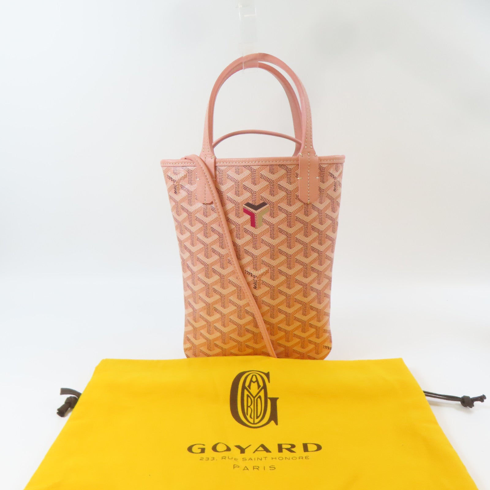 GOYARD 塗層帆布2 Way Shoulder Bag手挽肩背兩用袋粉紅色