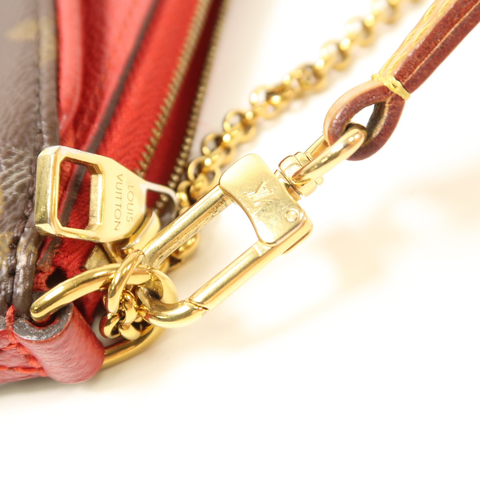 LOUIS VUITTON Monogram Pallas Clutch金扣鏈帶手挽肩背兩用袋