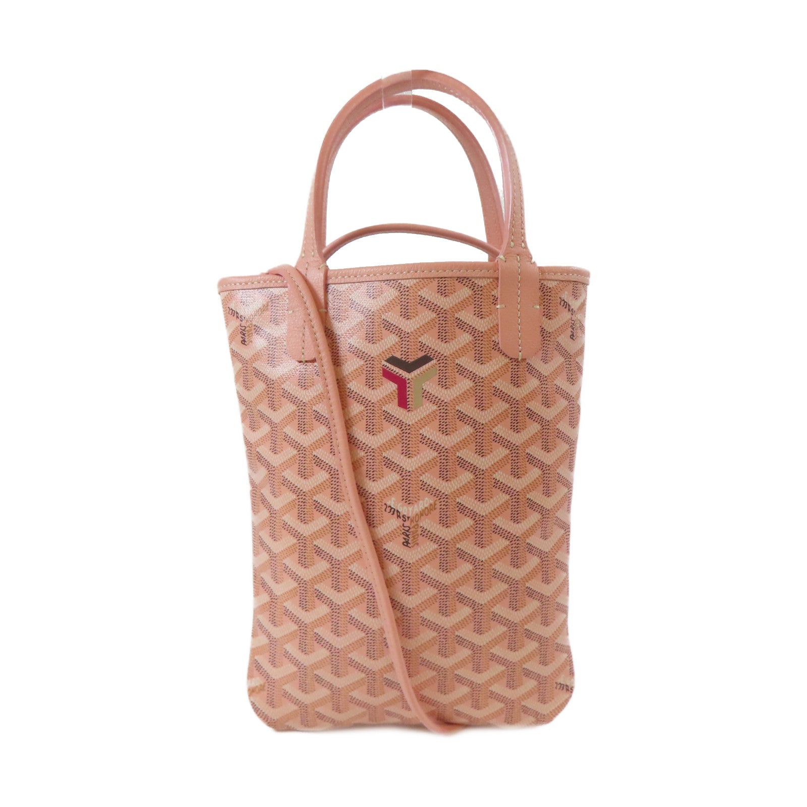 GOYARD 塗層帆布2 Way Shoulder Bag手挽肩背兩用袋粉紅色