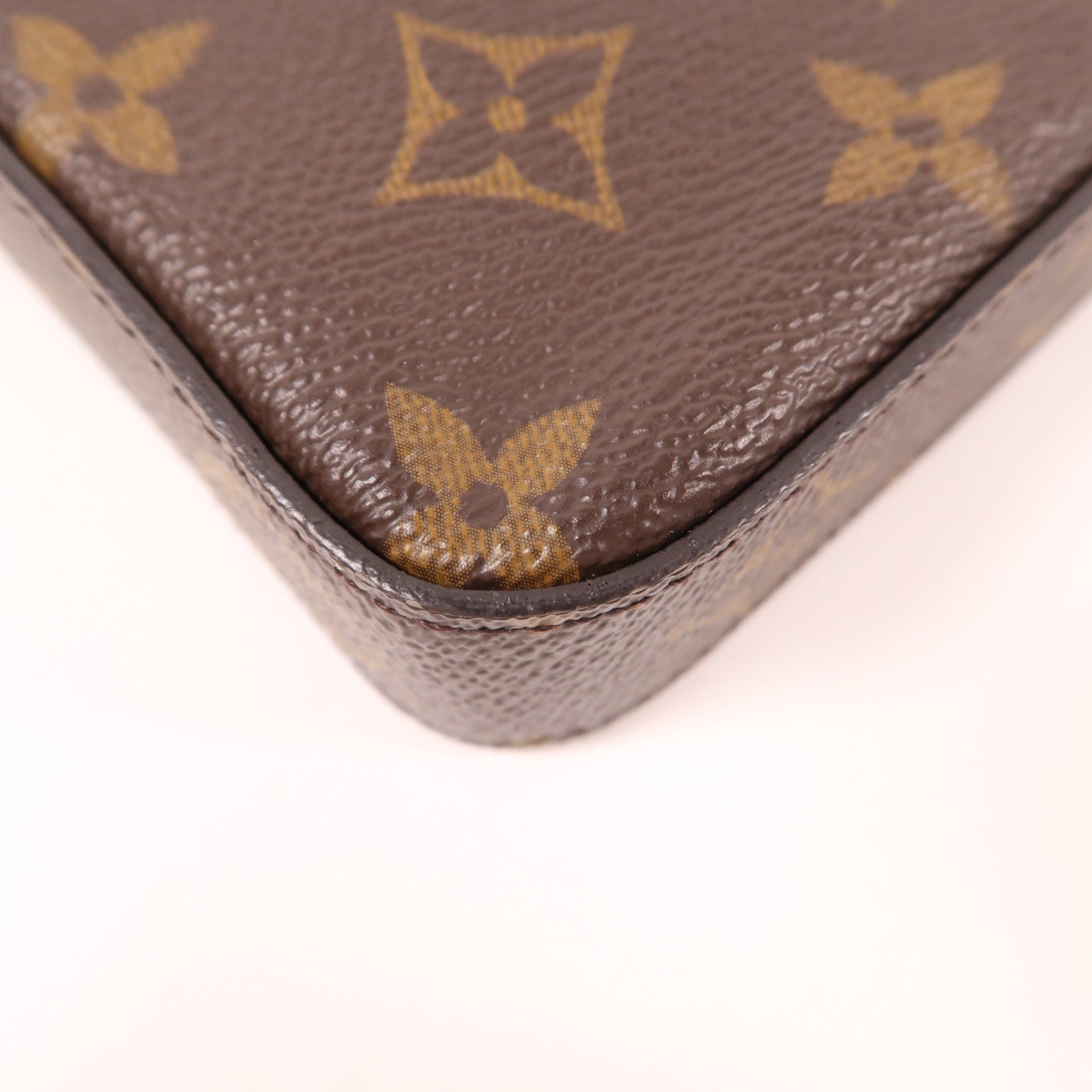 LOUIS VUITTON Monogram Pochette Felicie金扣鏈帶肩背袋棕色