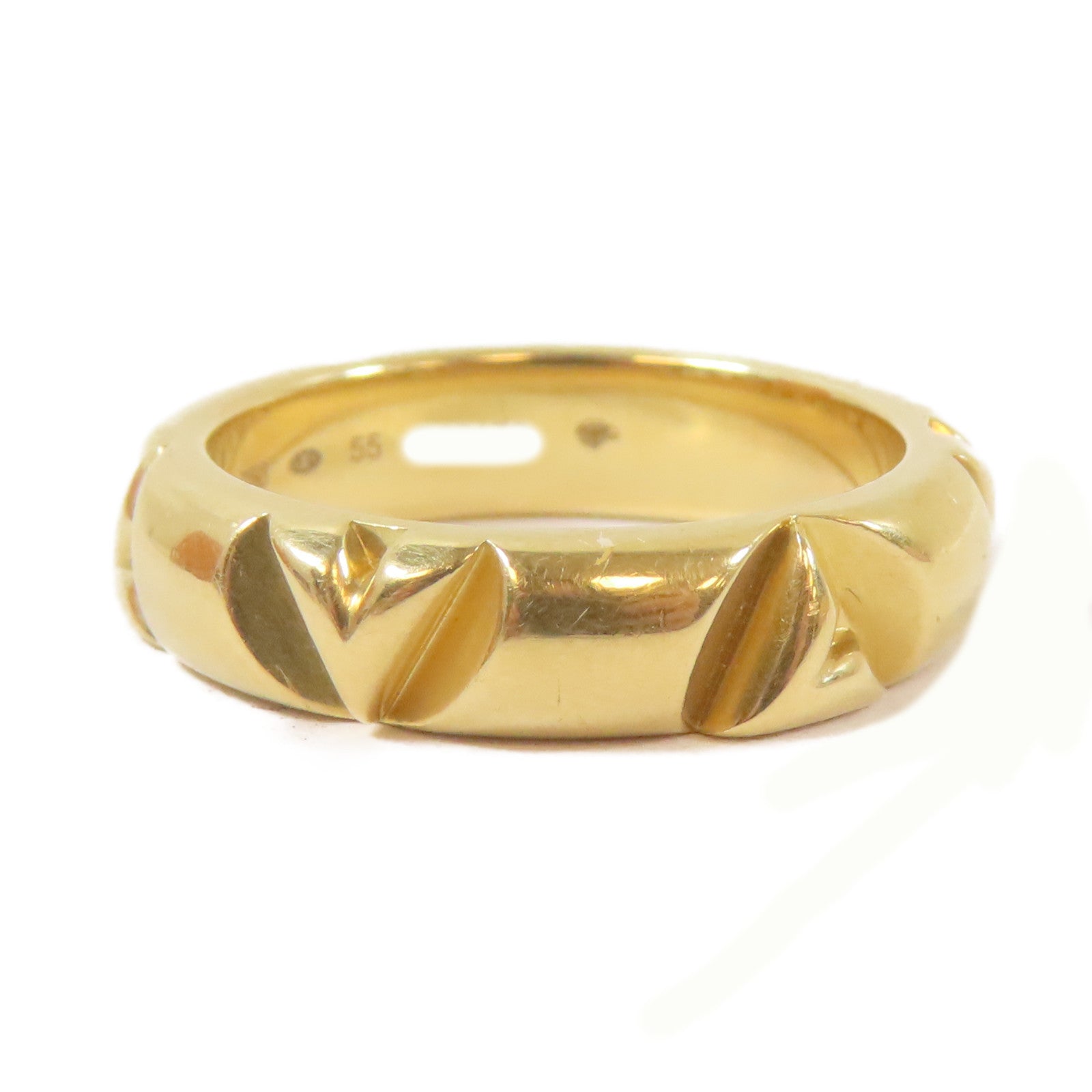 LOUIS VUITTON 18K黃金Gold Ring戒指LV#55/US#7