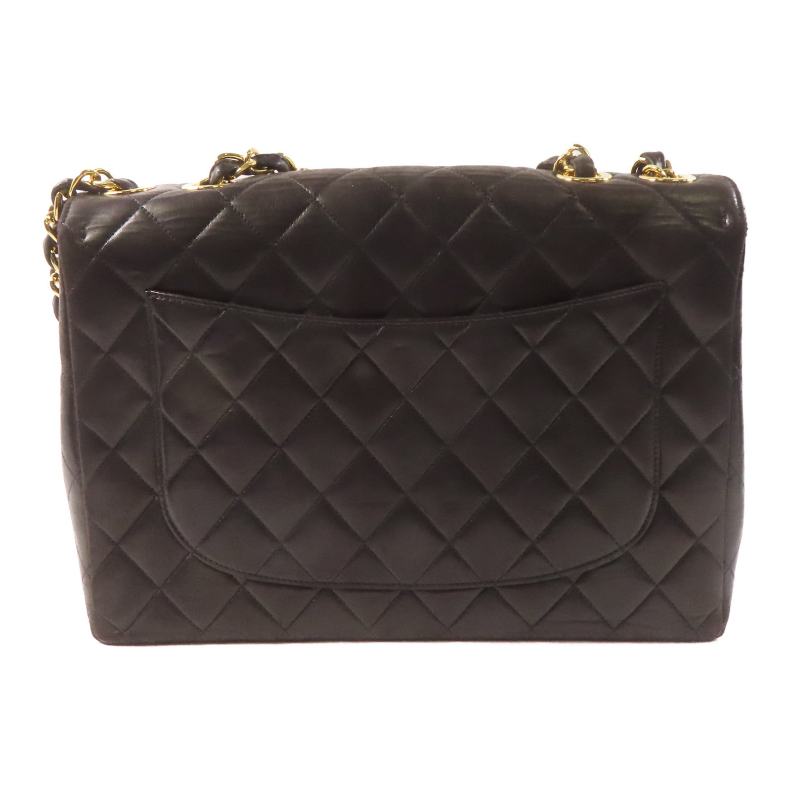 CHANEL 【激減優惠】菱格牛皮皮革Vintage Shoulder Bag金扣鏈帶肩背袋黑色