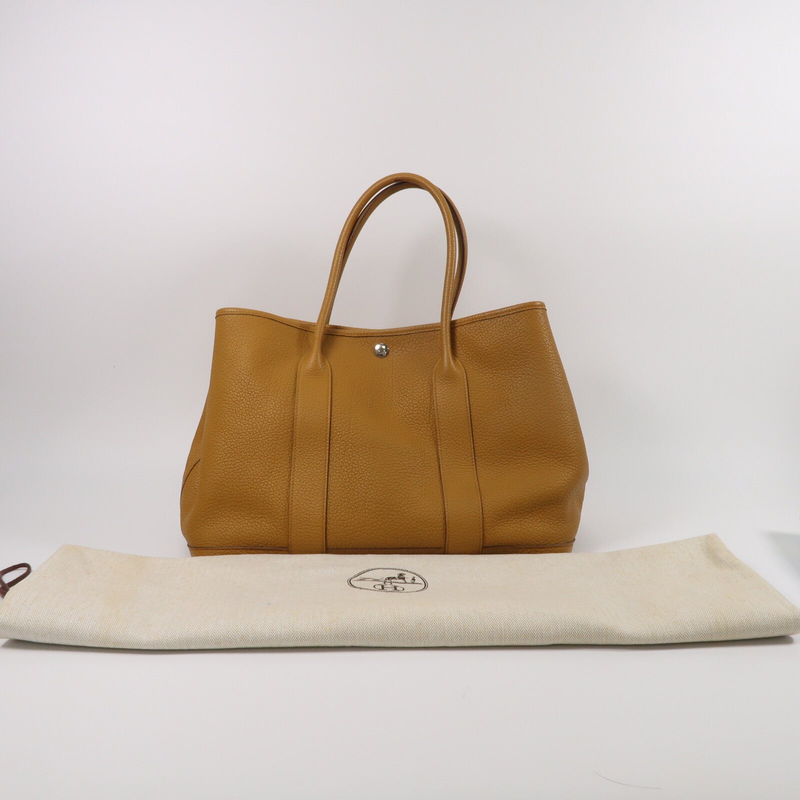 HERMES Negonda皮革Garden Party PM手挽袋Sesame