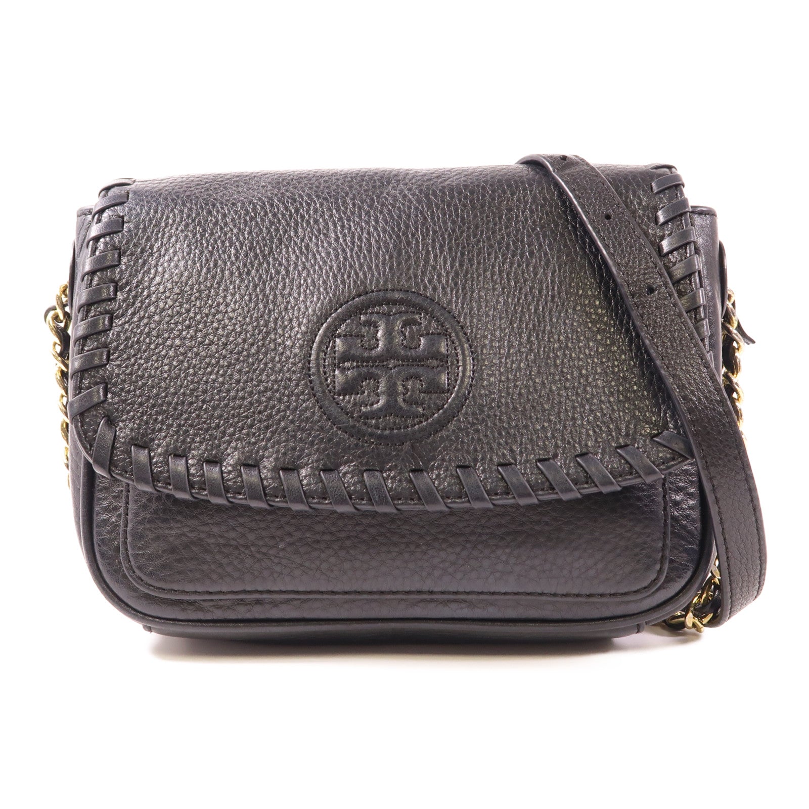 Tory Burch 牛皮皮革Shoulder Bag金扣鏈帶肩背袋