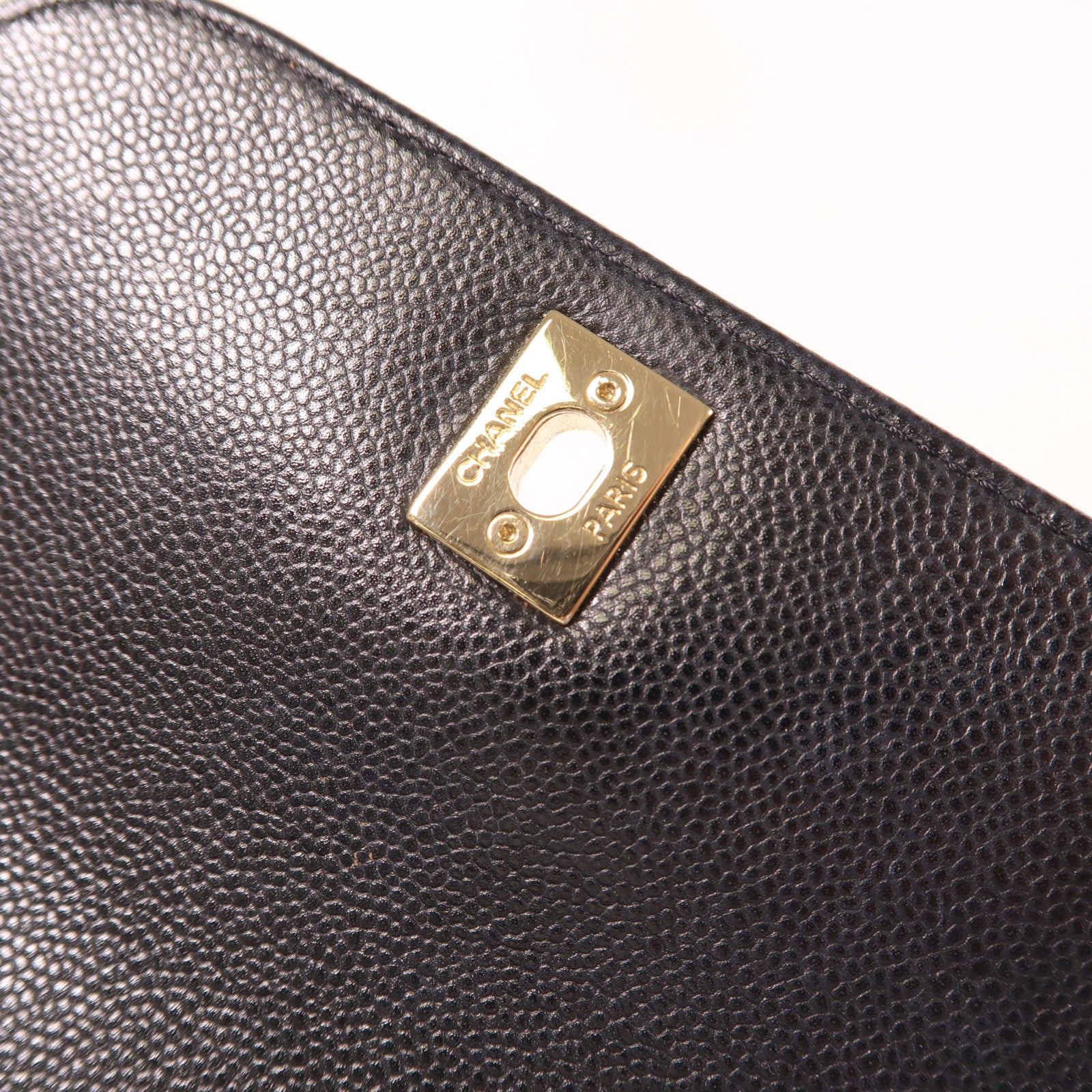 CHANEL 牛皮皮革Backpack金扣背包