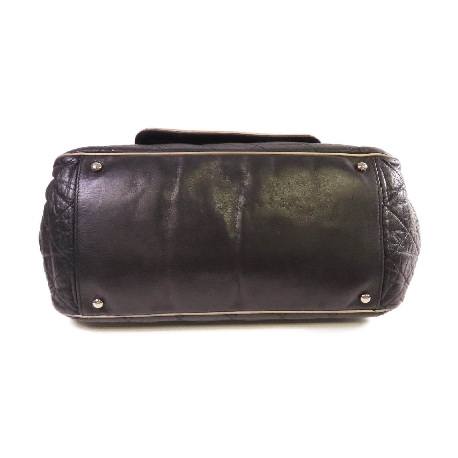 CHANEL 【激減優惠】菱格牛皮皮革Chain Shoulder Bag銀扣鏈帶肩背袋黑色
