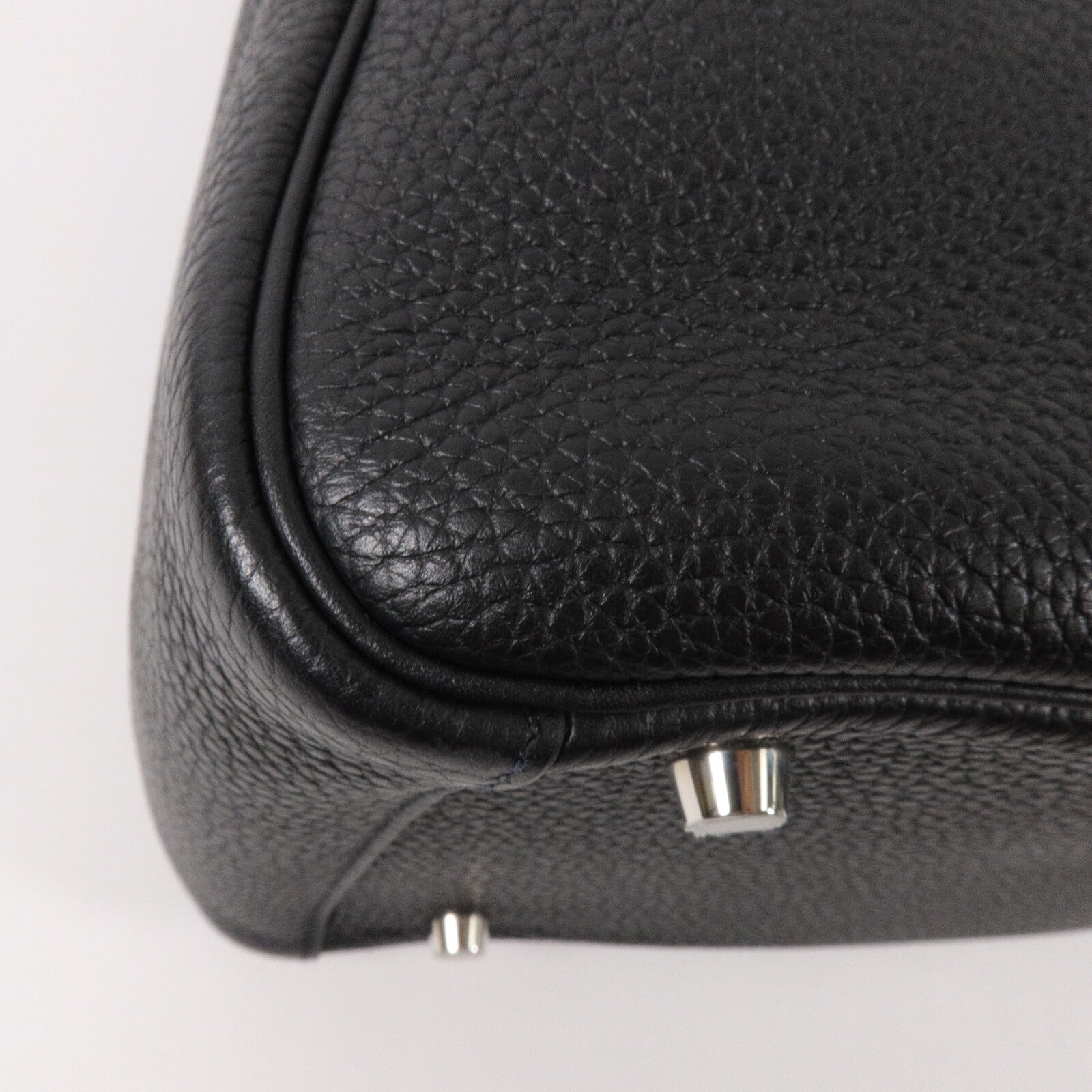 HERMES Clemence皮革Lindy 30手挽肩背兩用袋Noir