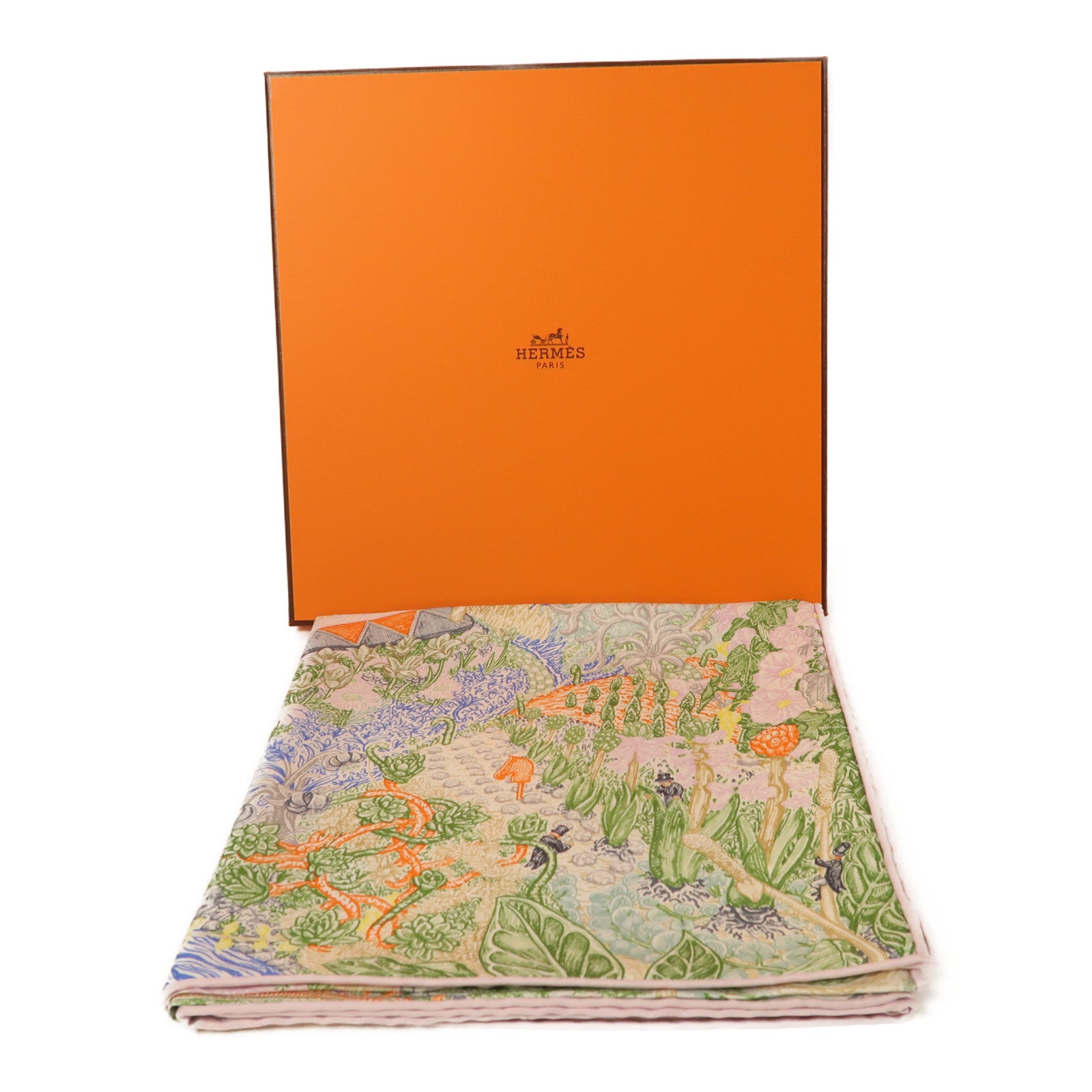 HERMES 絲質Scarf圍巾彩色