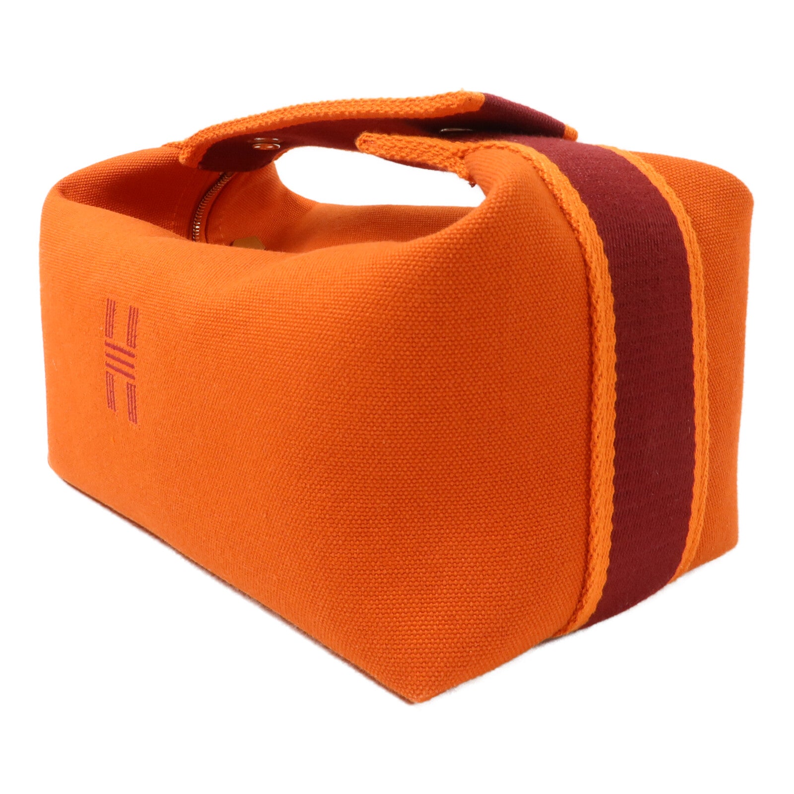 HERMES 帆布Bride A Brac PM手挽袋Orange