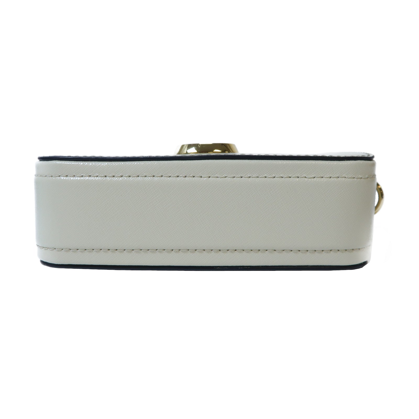 MARC JACOBS 牛皮皮革Camera Bag金扣肩背袋米色