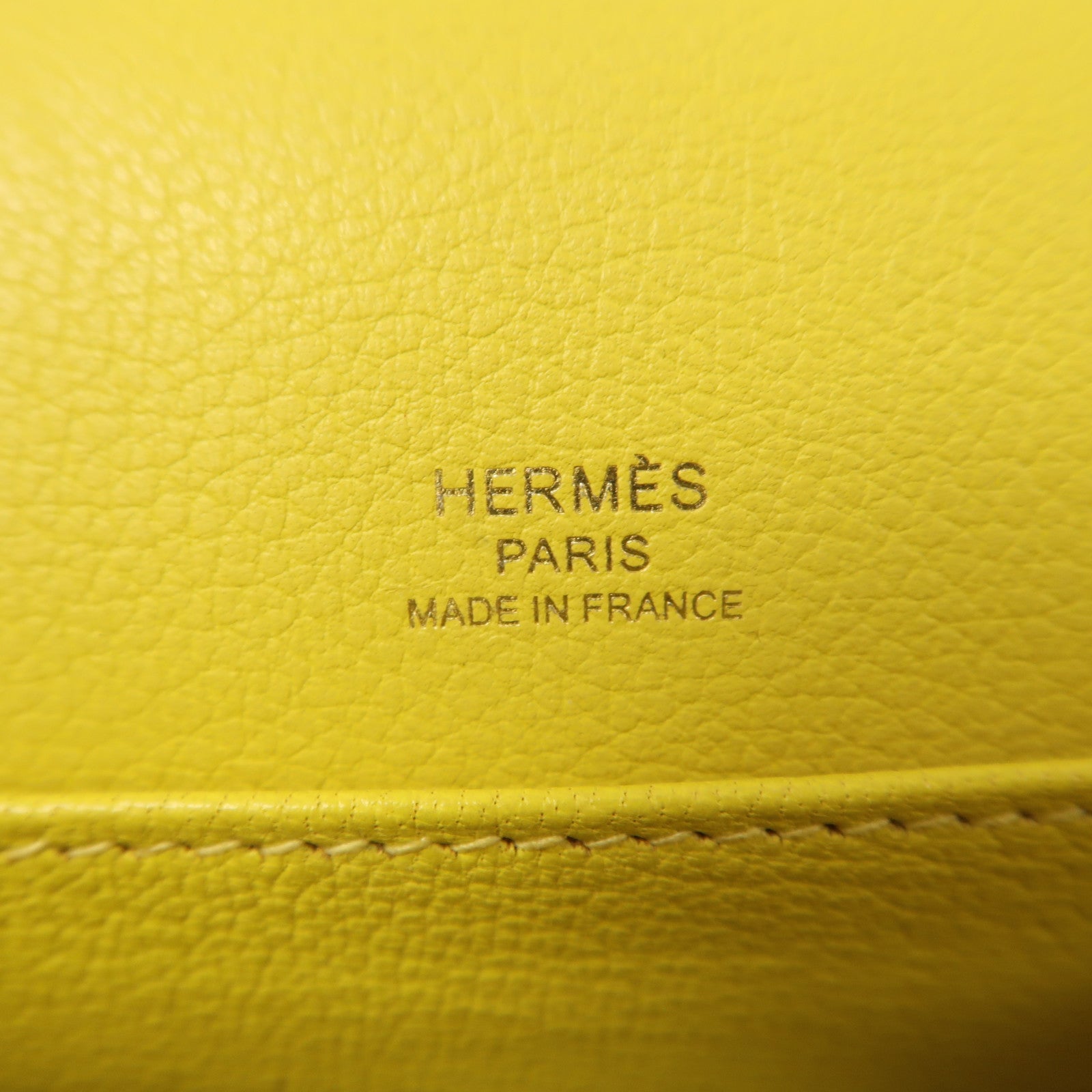 HERMES Evercolor皮革Roulis Mini金扣肩背袋Lime
