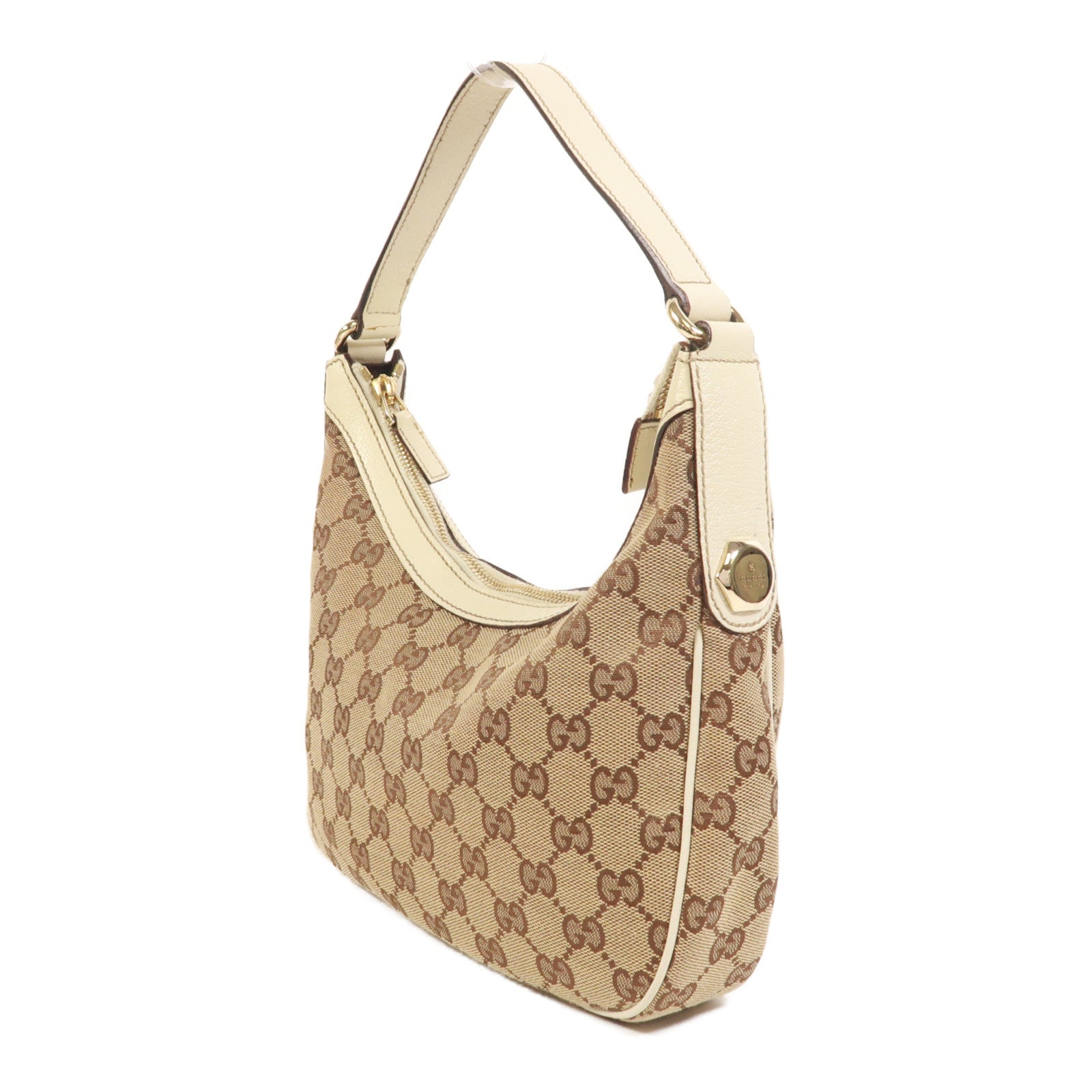 GUCCI 帆布Shoulder Bag金扣肩背袋