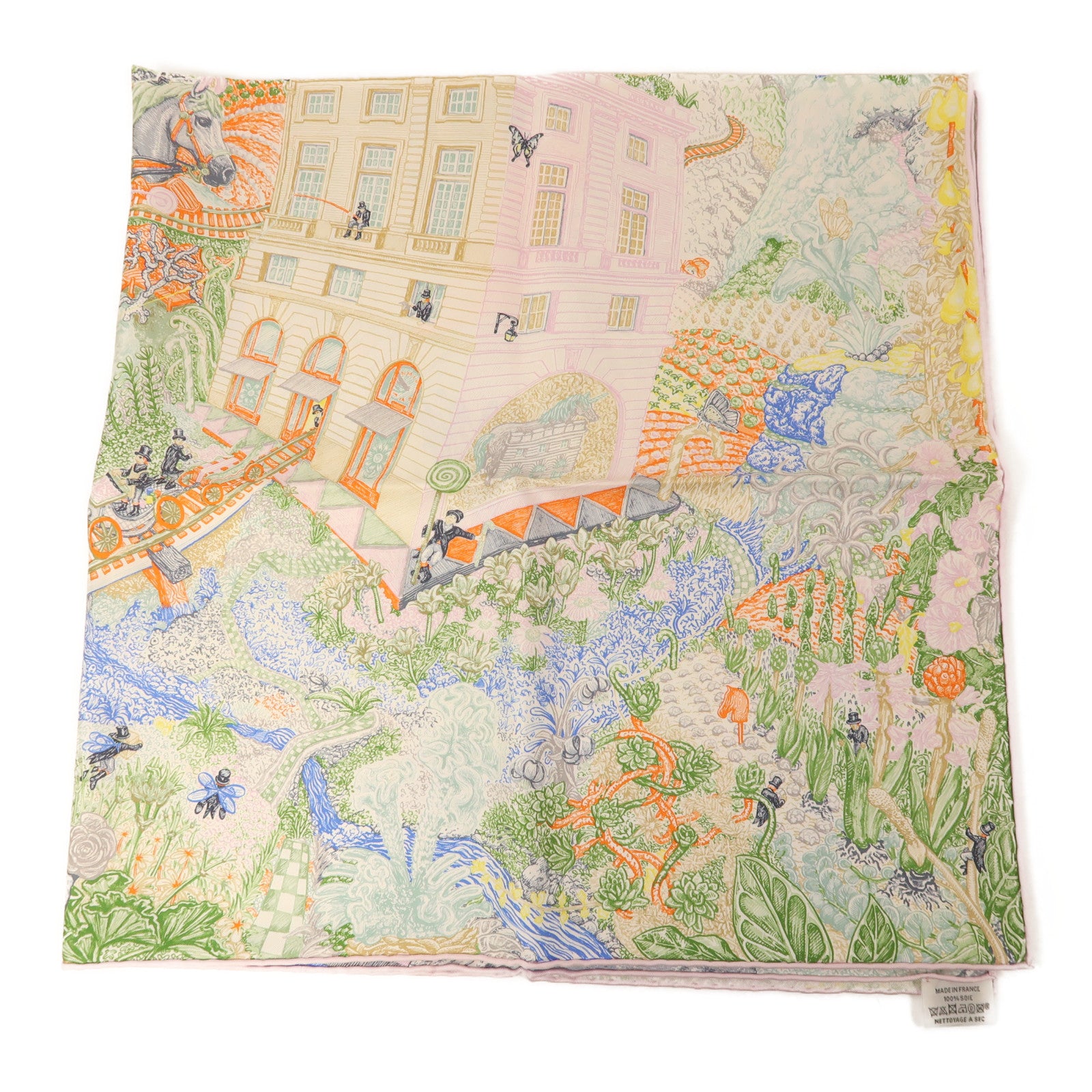 HERMES 絲質Scarf圍巾彩色