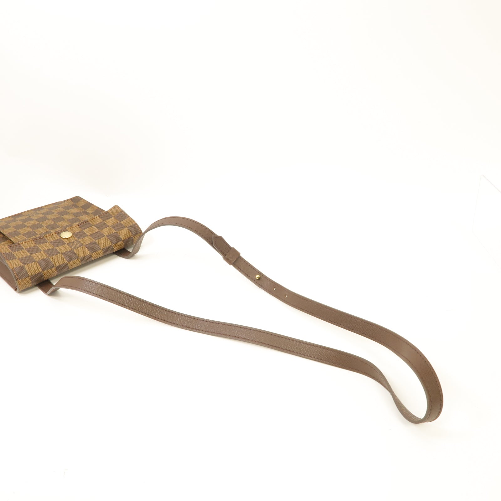 LOUIS VUITTON Damier Pimlico Shoulder Bag金扣肩背袋Ebene