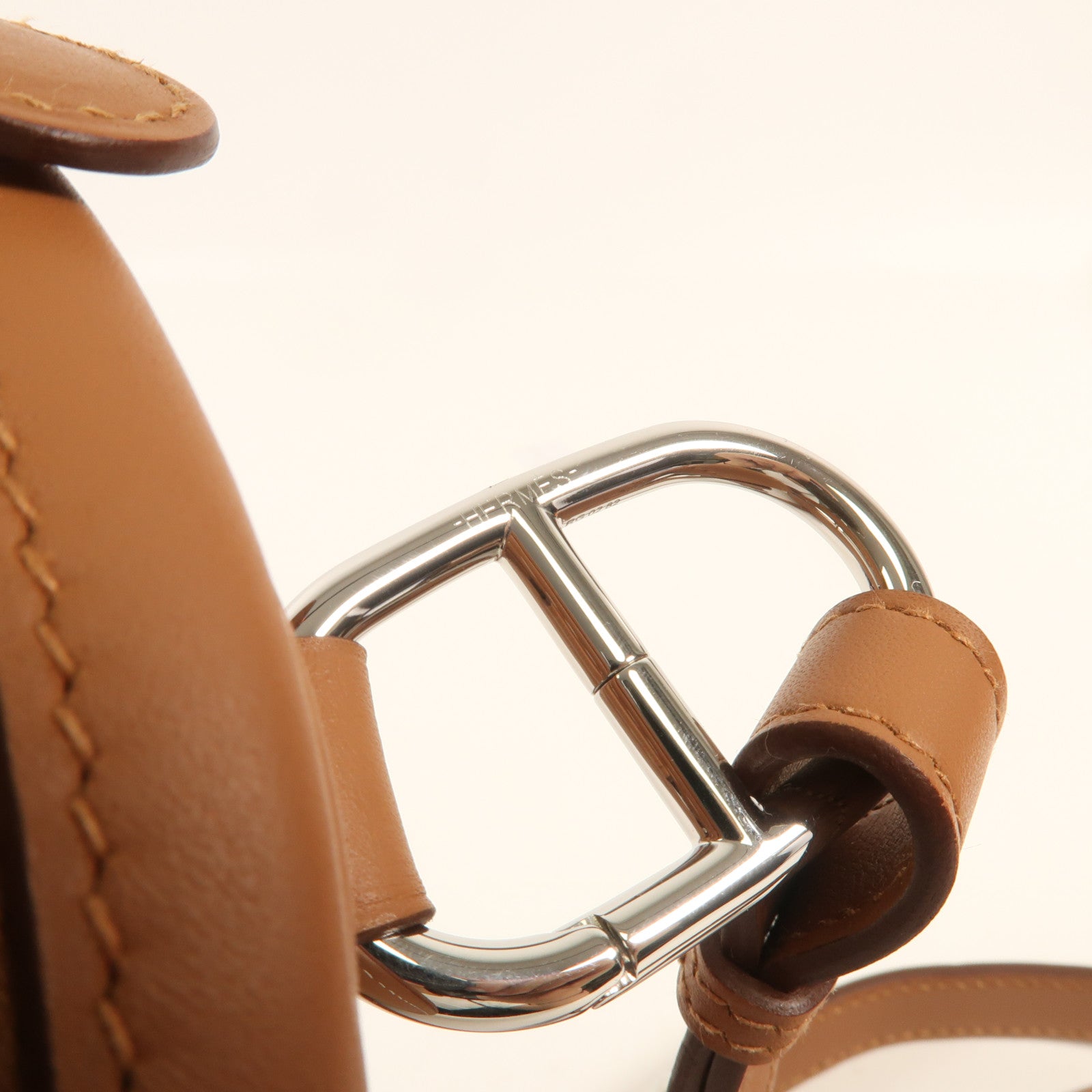 HERMES Swift皮革In The Loop Belt Bag銀扣肩背袋Gold