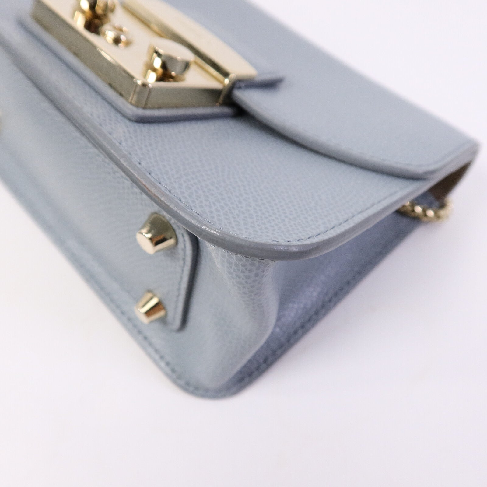 Furla 牛皮皮革Chain Shoulder鏈帶肩背袋