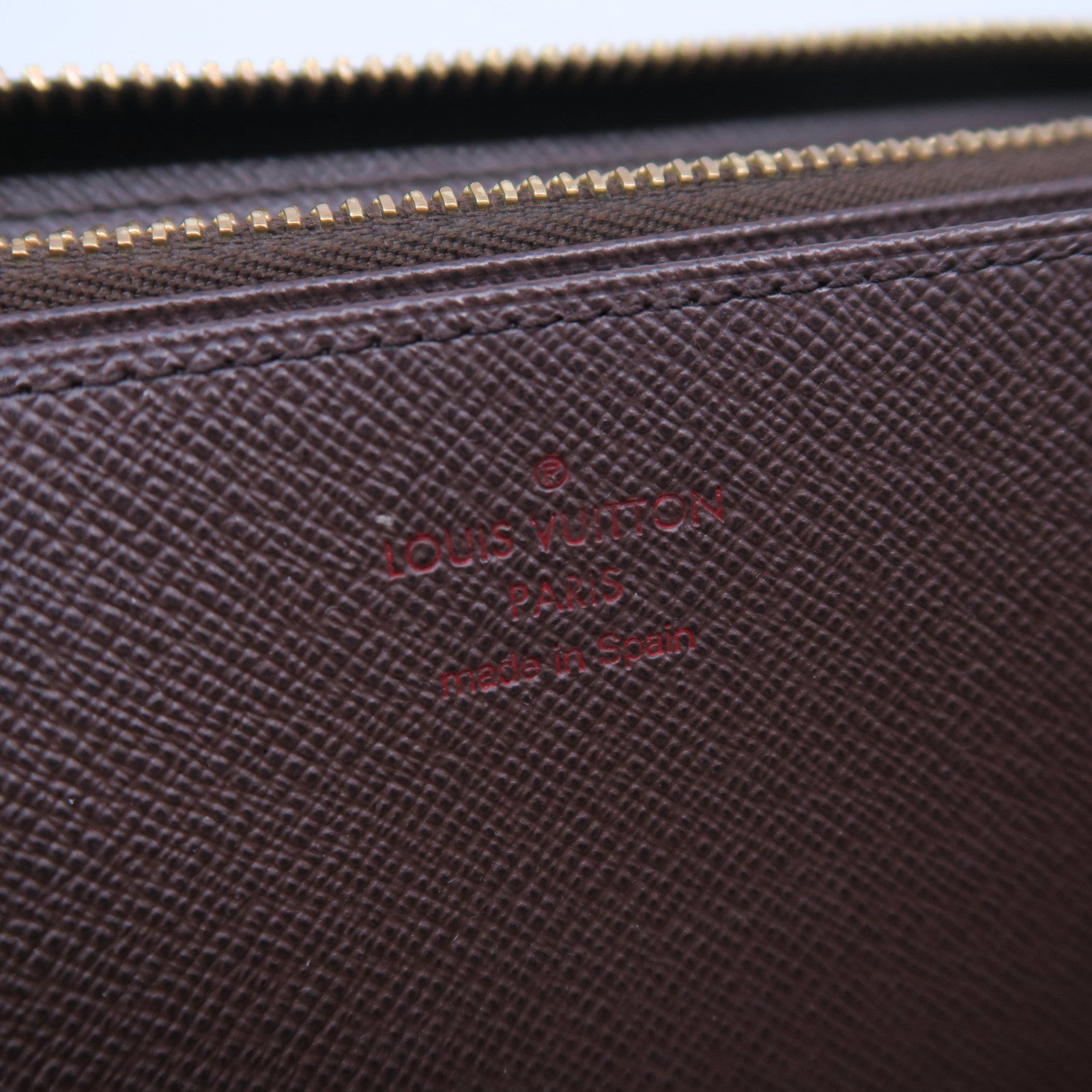LOUIS VUITTON 【激減優惠】Damier Ebene Zipper Wallet金扣長錢包啡色